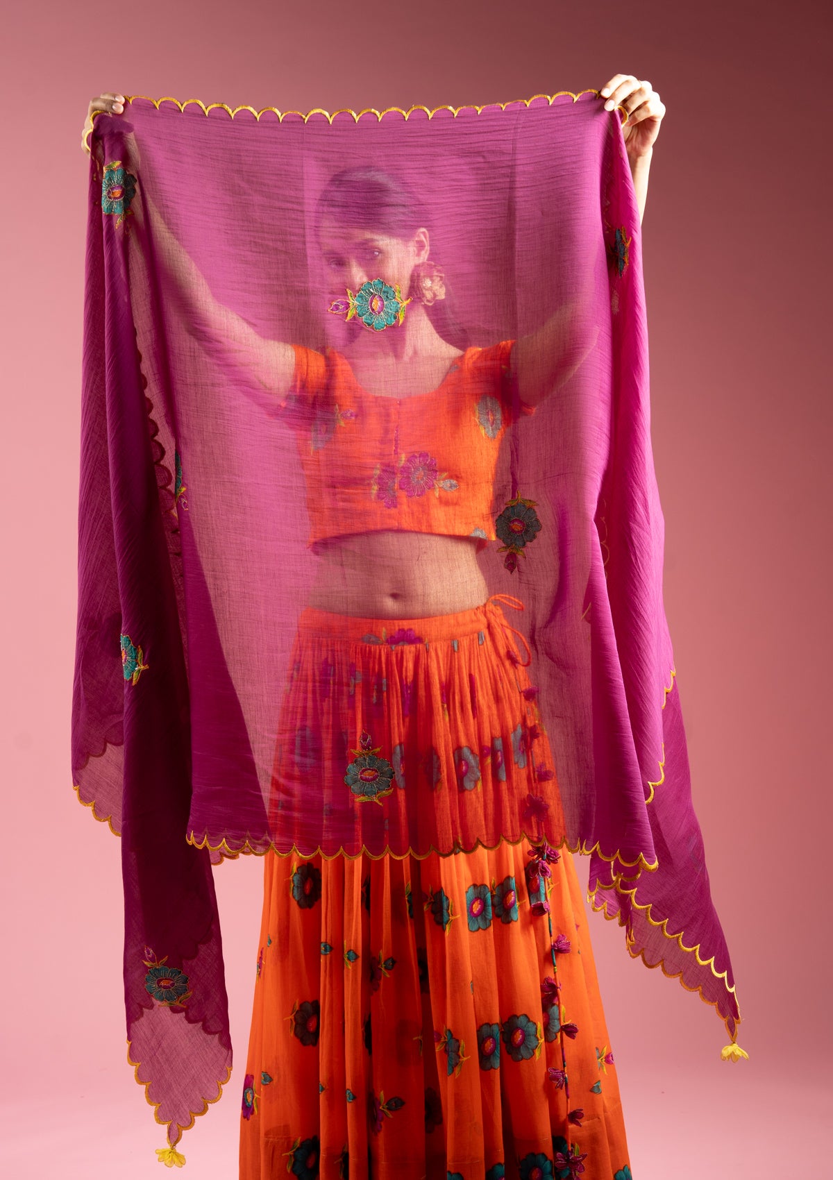 Jalebi Skirt, Blouse & Dupatta Set