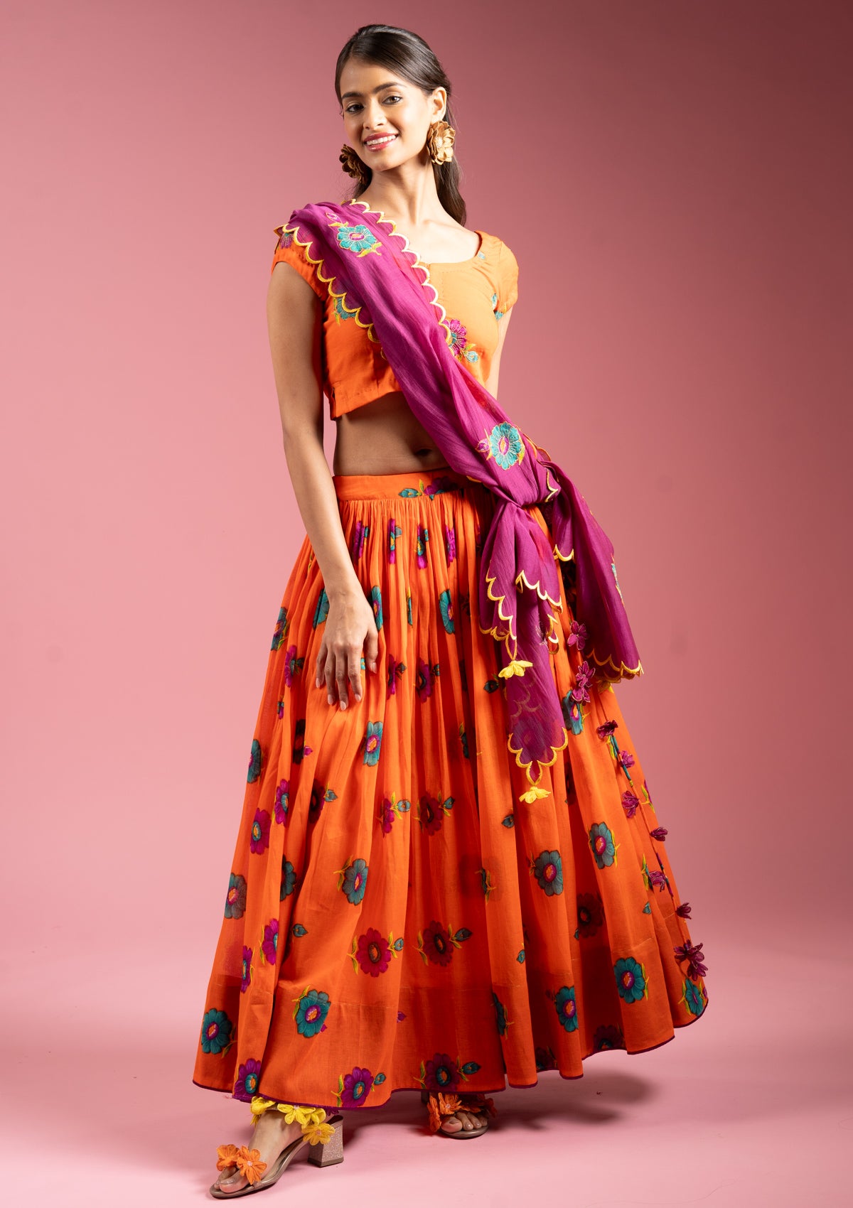 Jalebi Skirt, Blouse & Dupatta Set