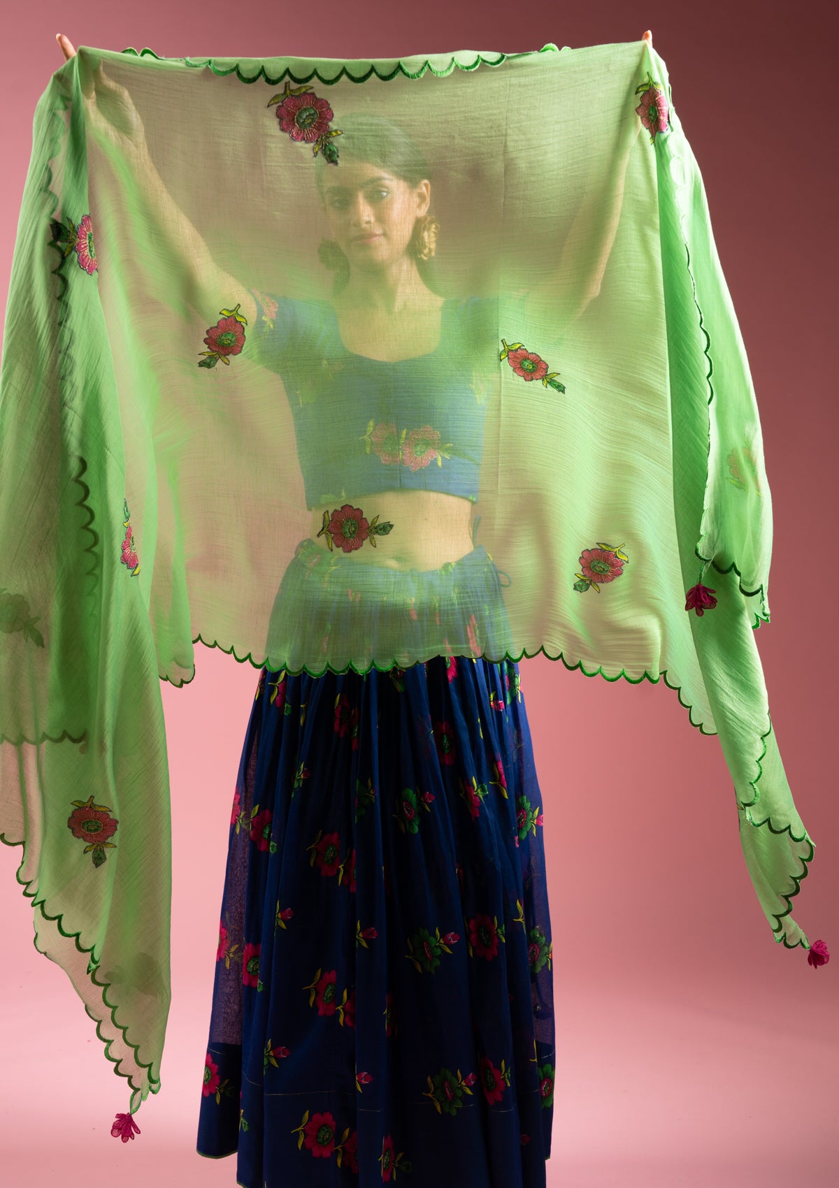 Gaana Green Dupatta