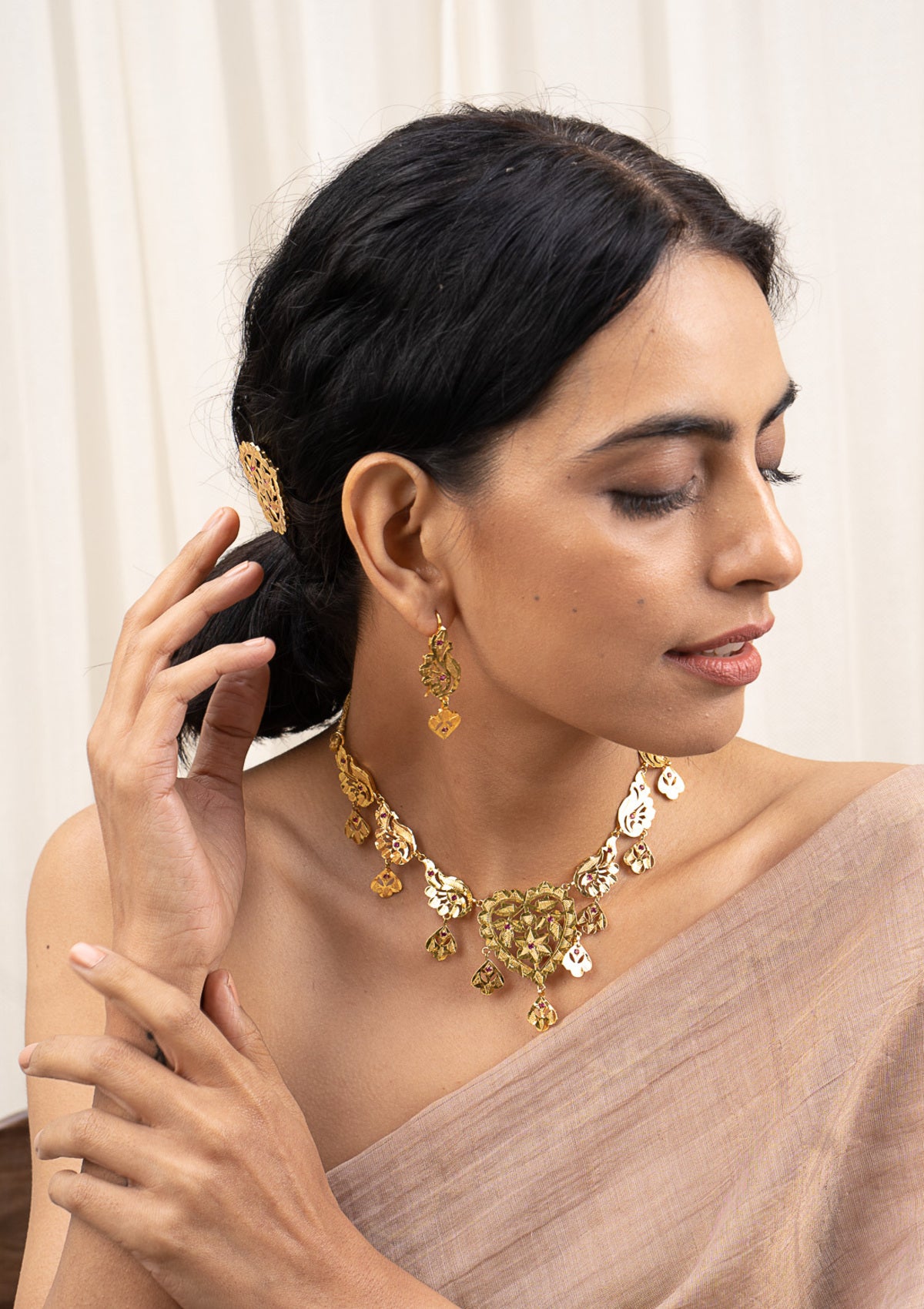 Neema Gold Tone Silver Necklace