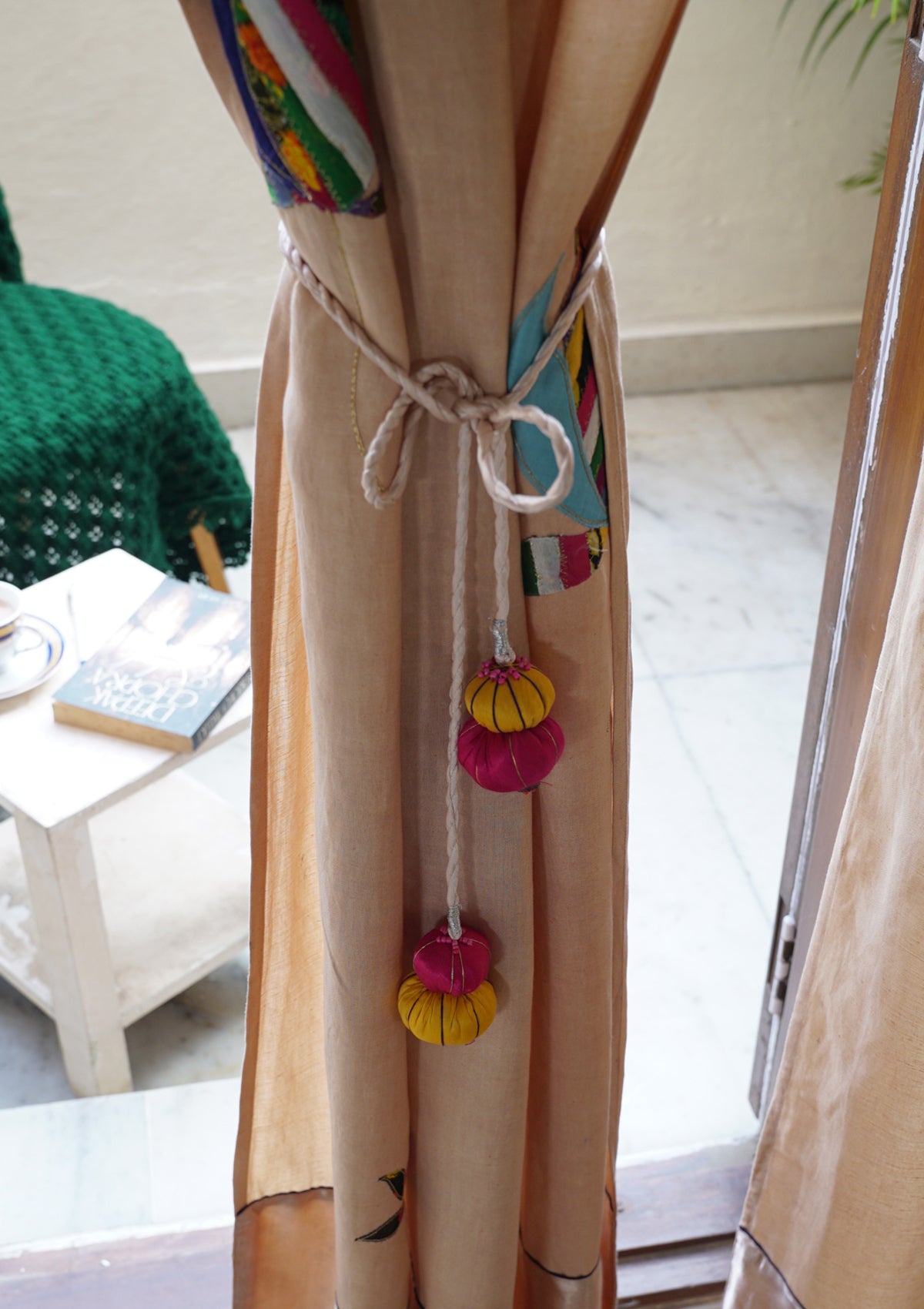 Nelumbo Beige Linen Curtain