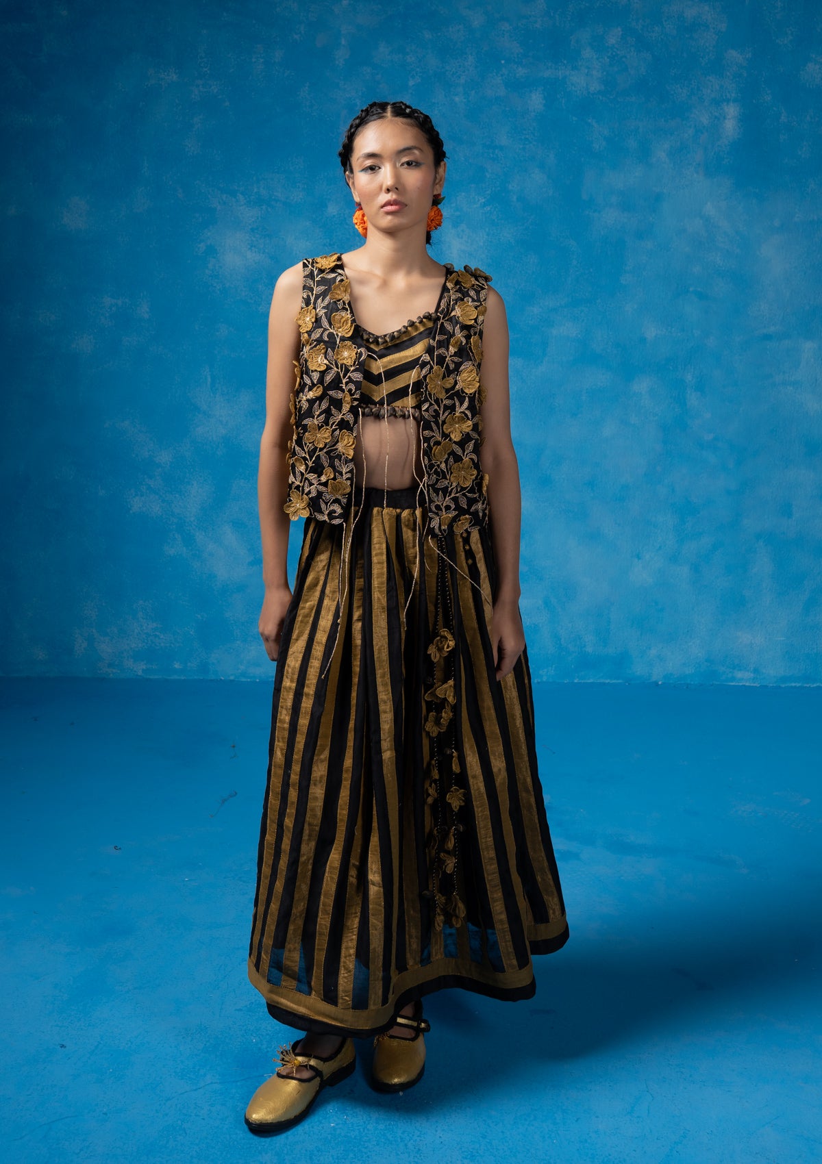 Gagree Bustier, Skirt and Jacket Set