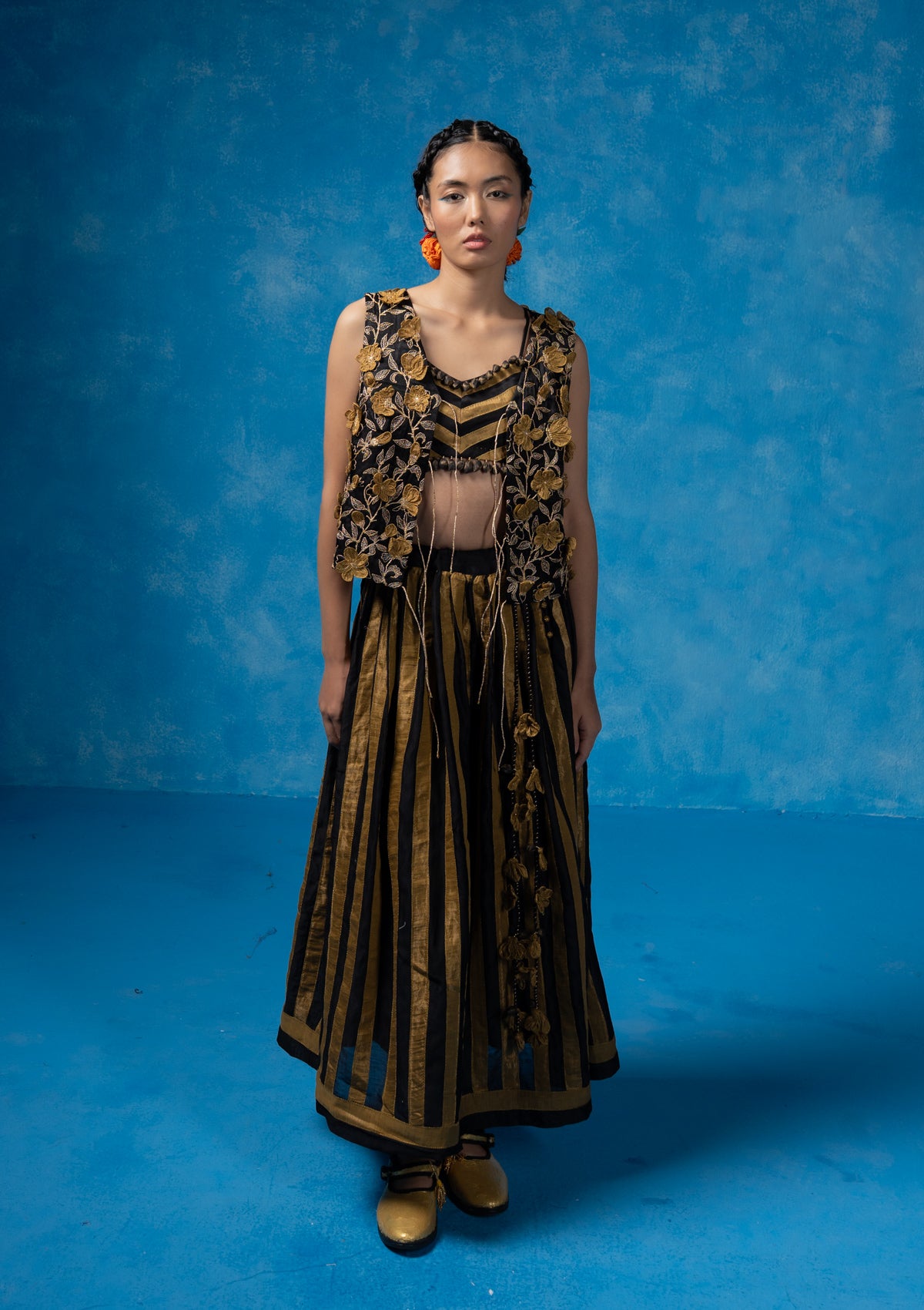 Gagree Bustier, Skirt and Jacket Set