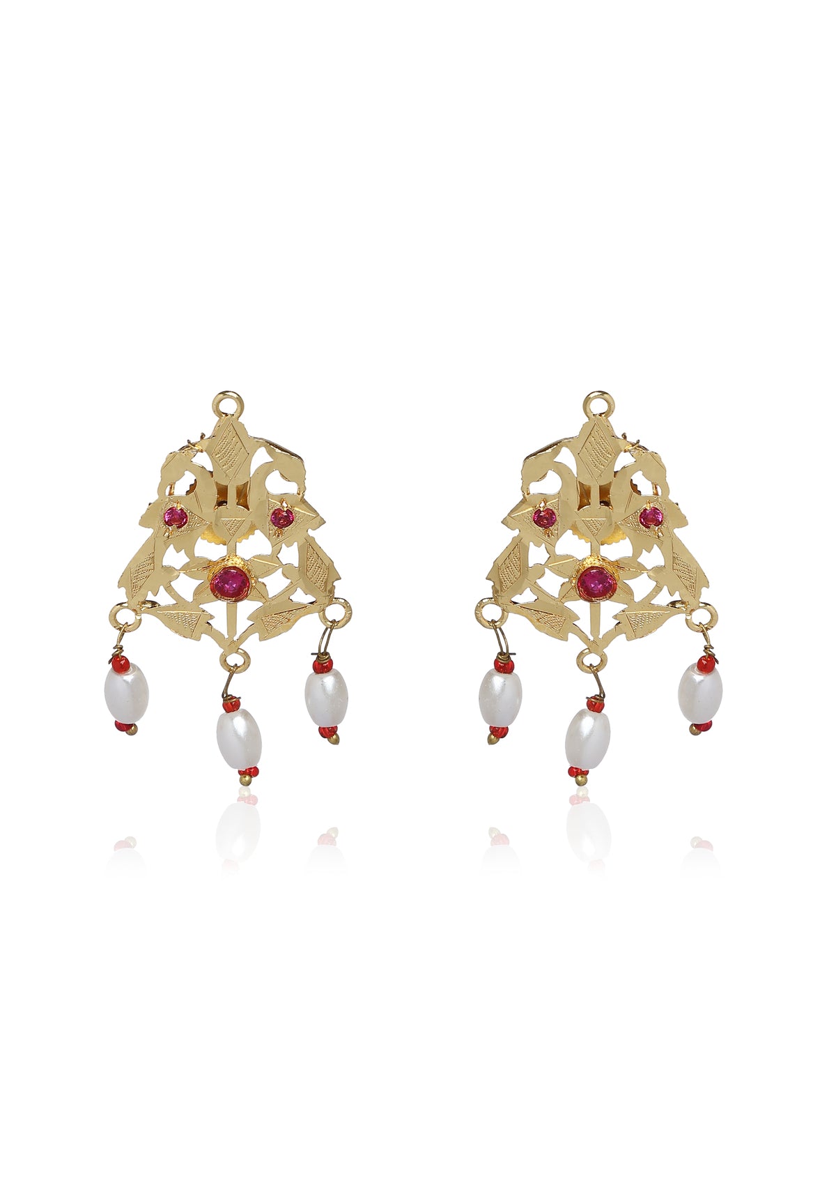 Lehna Gold Tone Silver Earrings