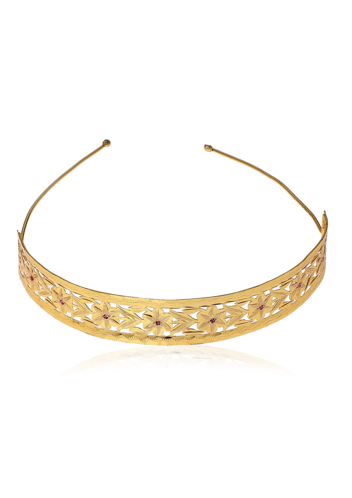 Madhubala Gold Tone Silver Hair Band