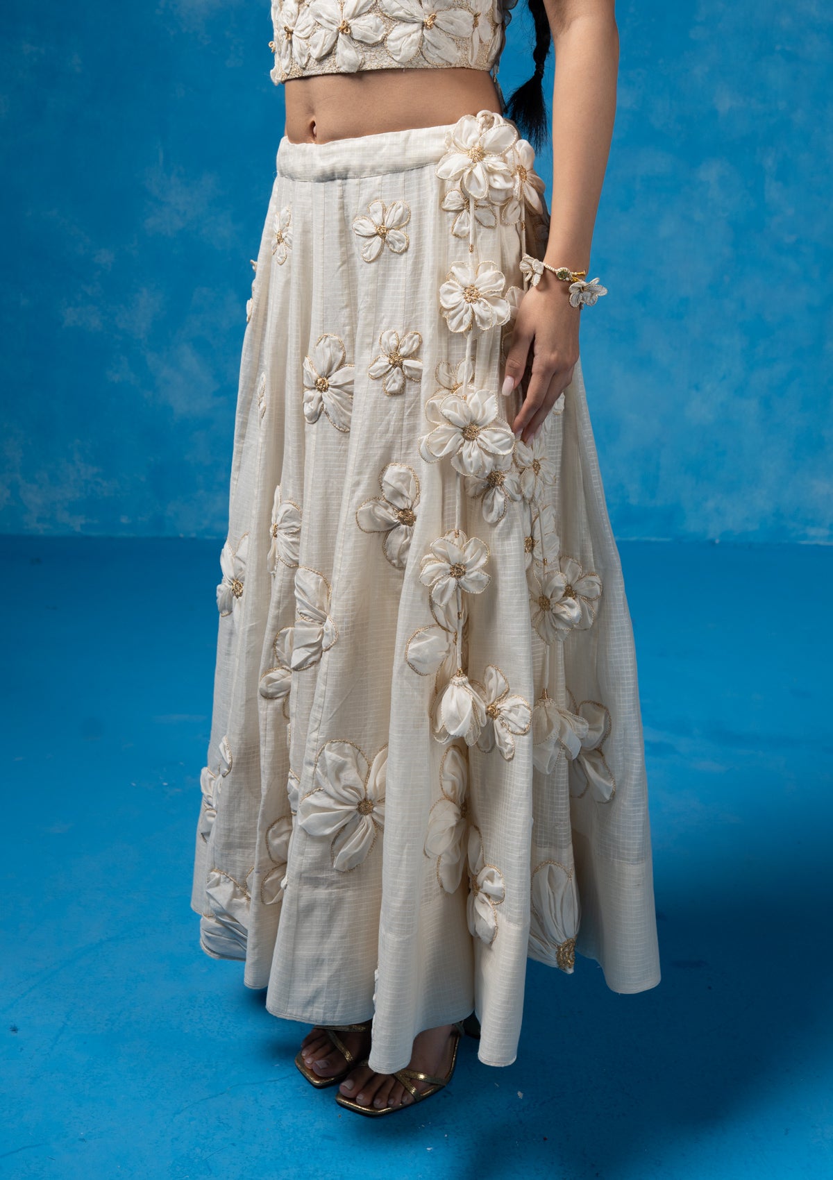 Sursuri Blouse,Skirt & Dupatta Set