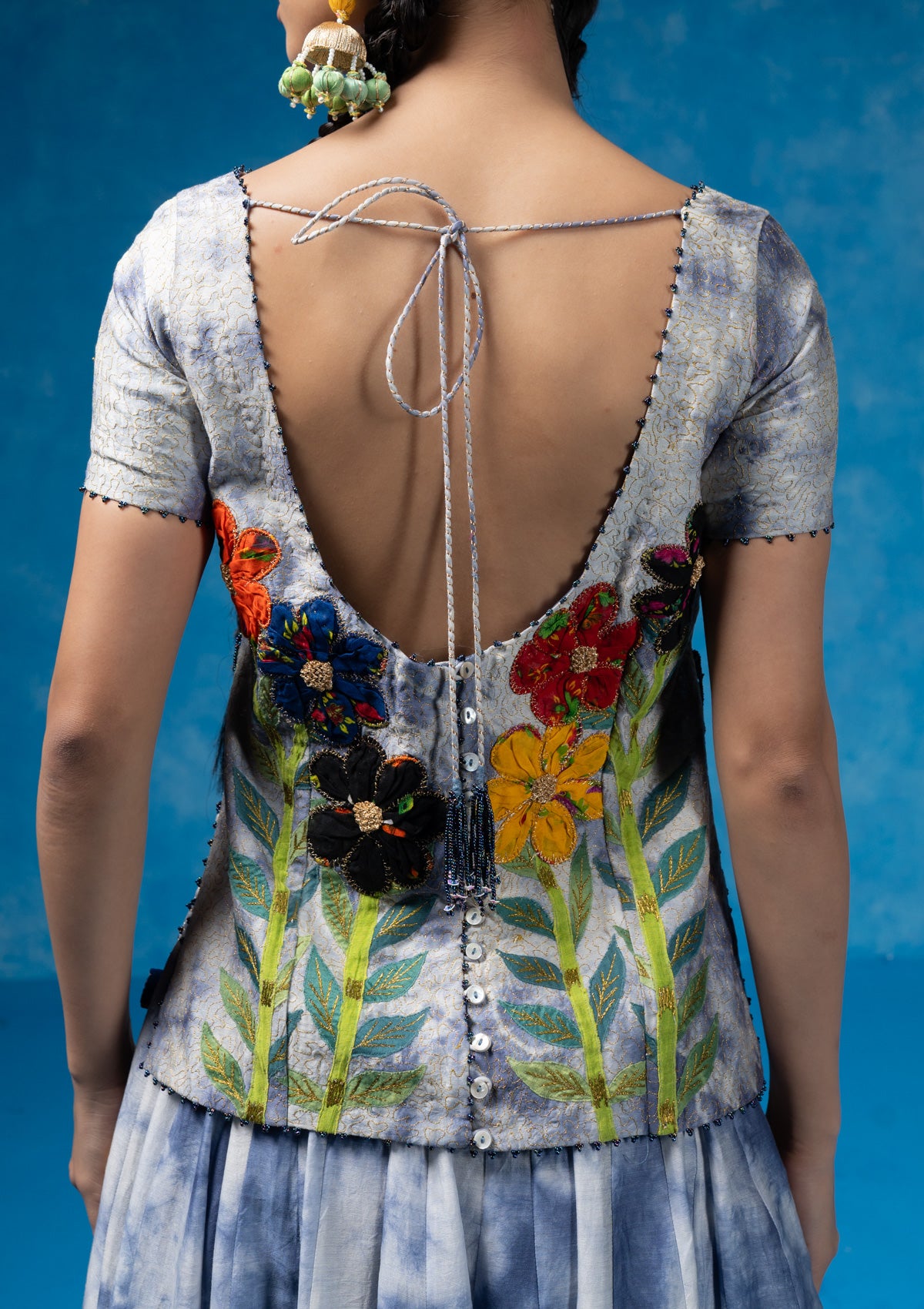 Vedi Blouse,Skirt & Dupatta Set