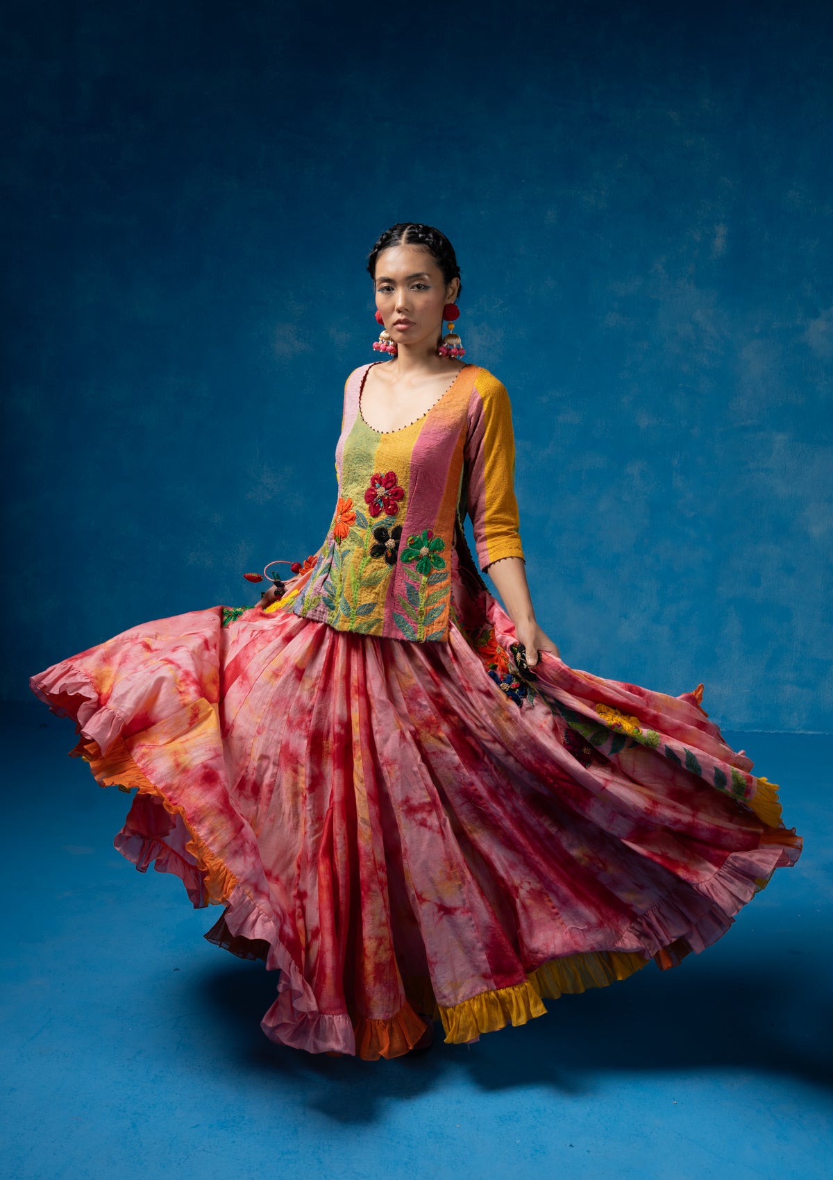 Rangavali Tie-die Skirt