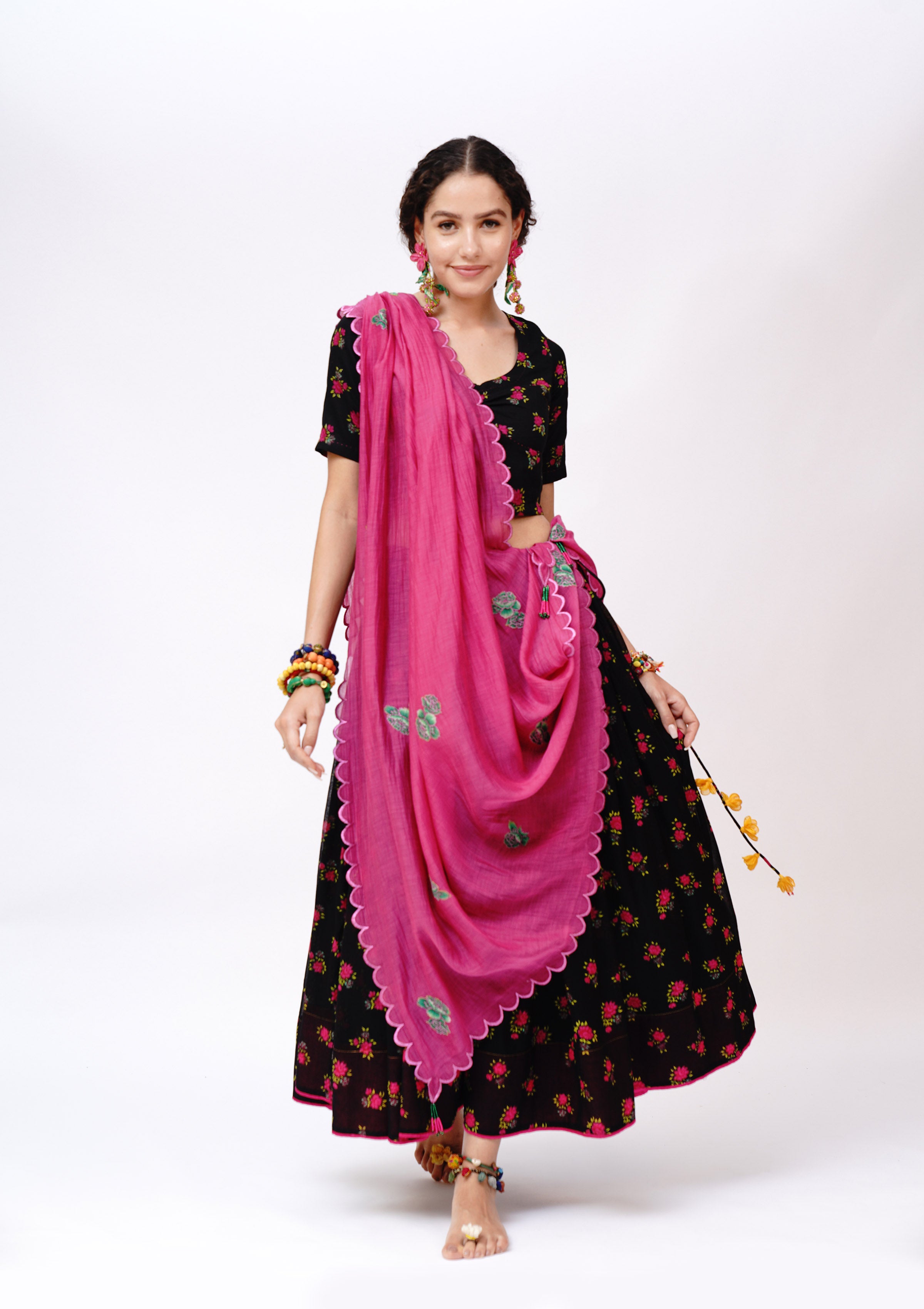 Koyaliya Ghagra, Choli & Dupatta Set