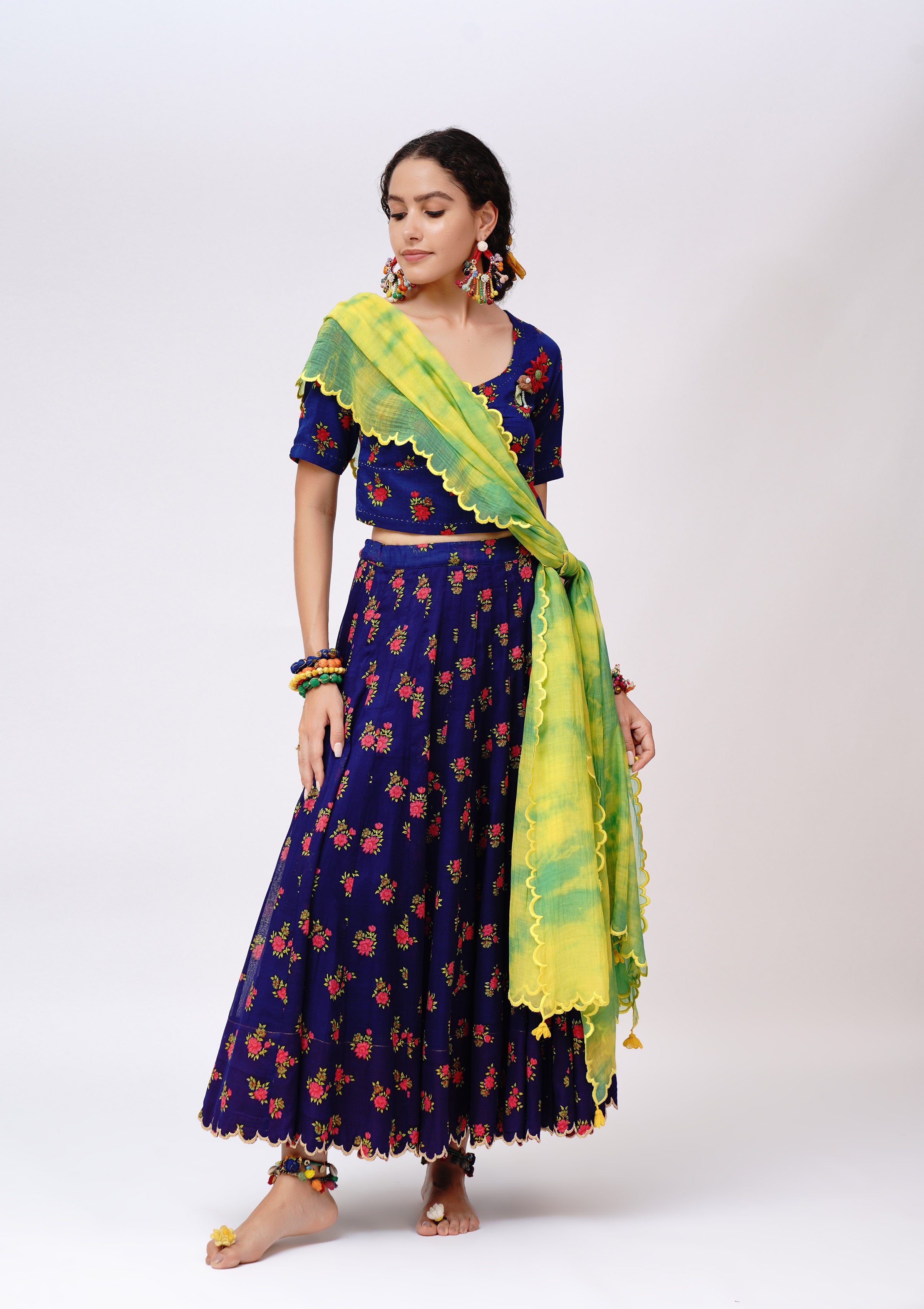 Utsav Green Tie-Die Dupatta