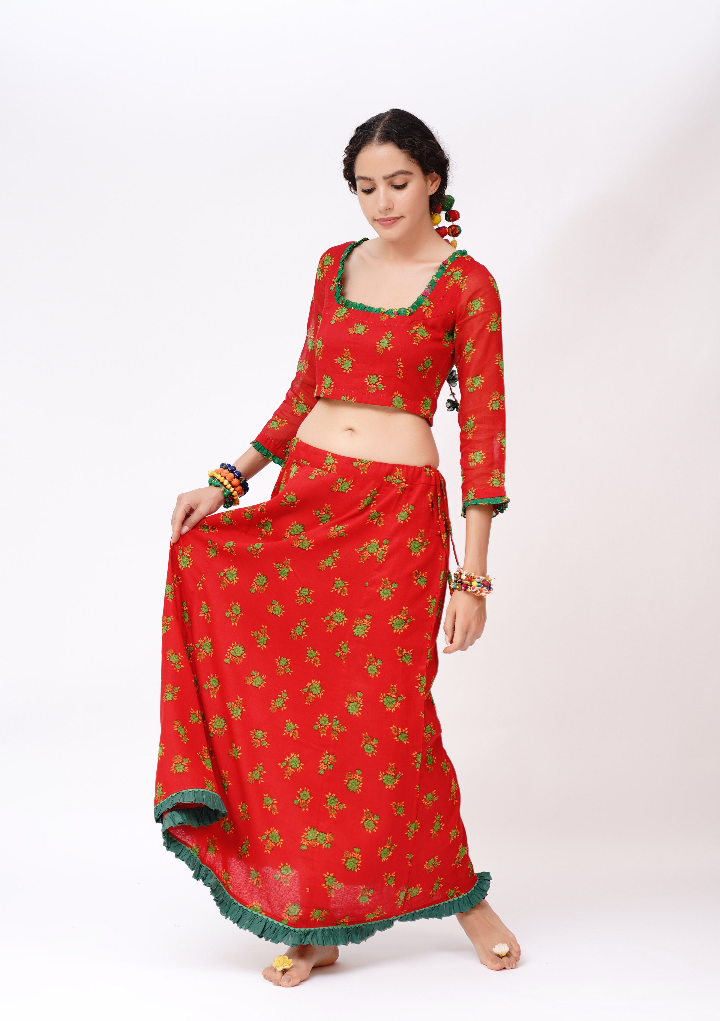 Panghatiya Blouse & Petticoat Set