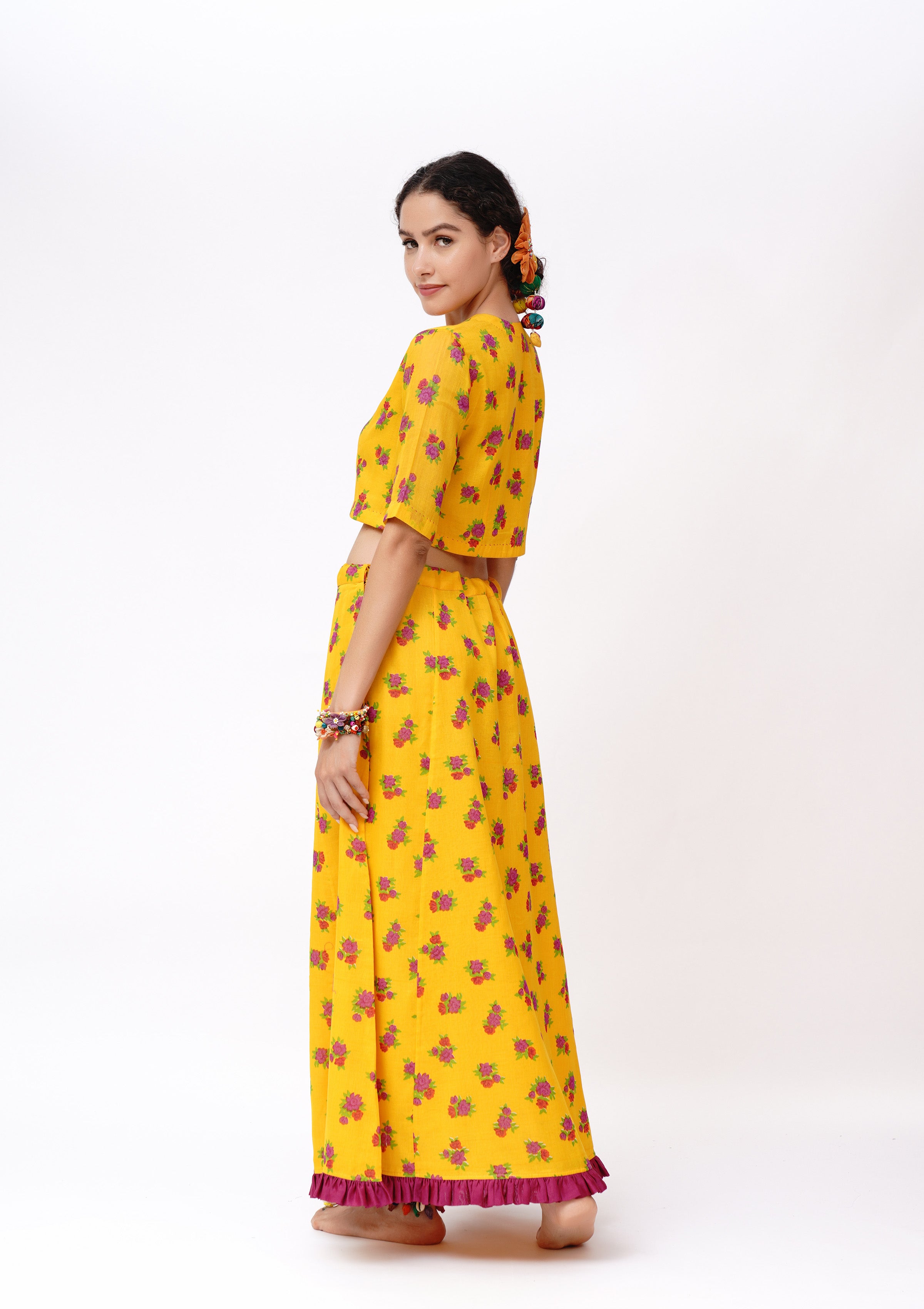 Sajriya Blouse & Petticoat Set