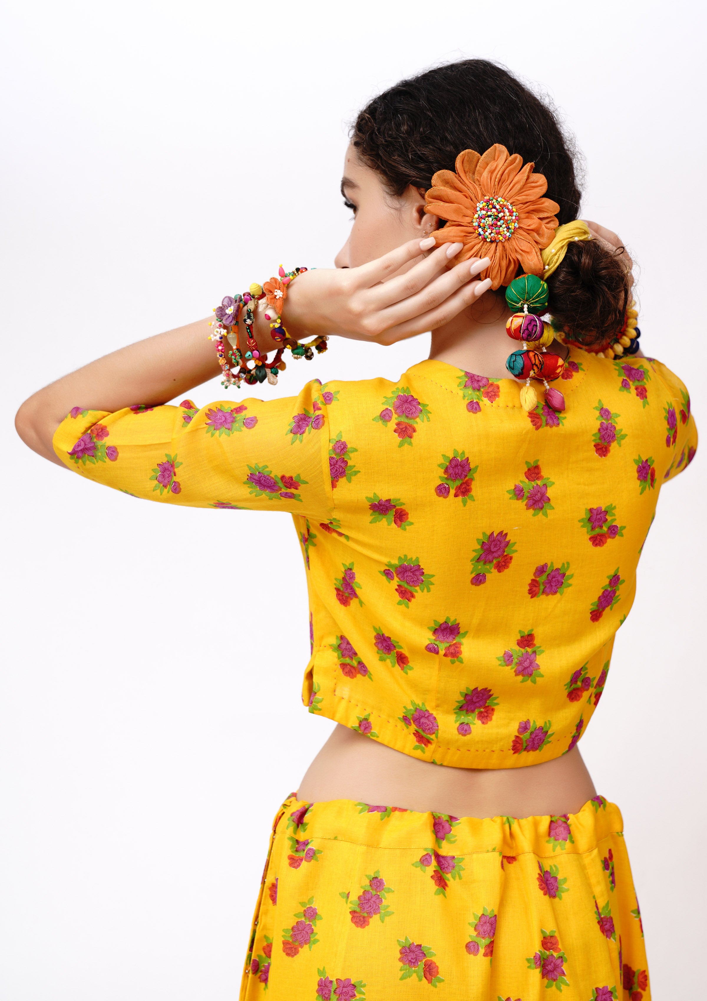 Sajriya Blouse & Petticoat Set