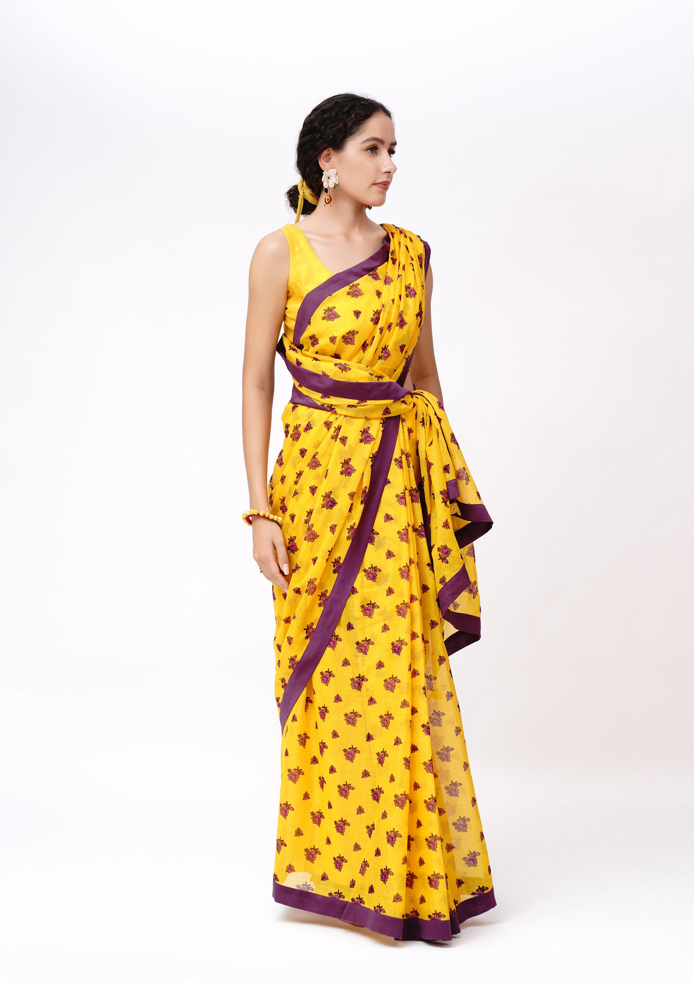 Jivri Chintz Saree
