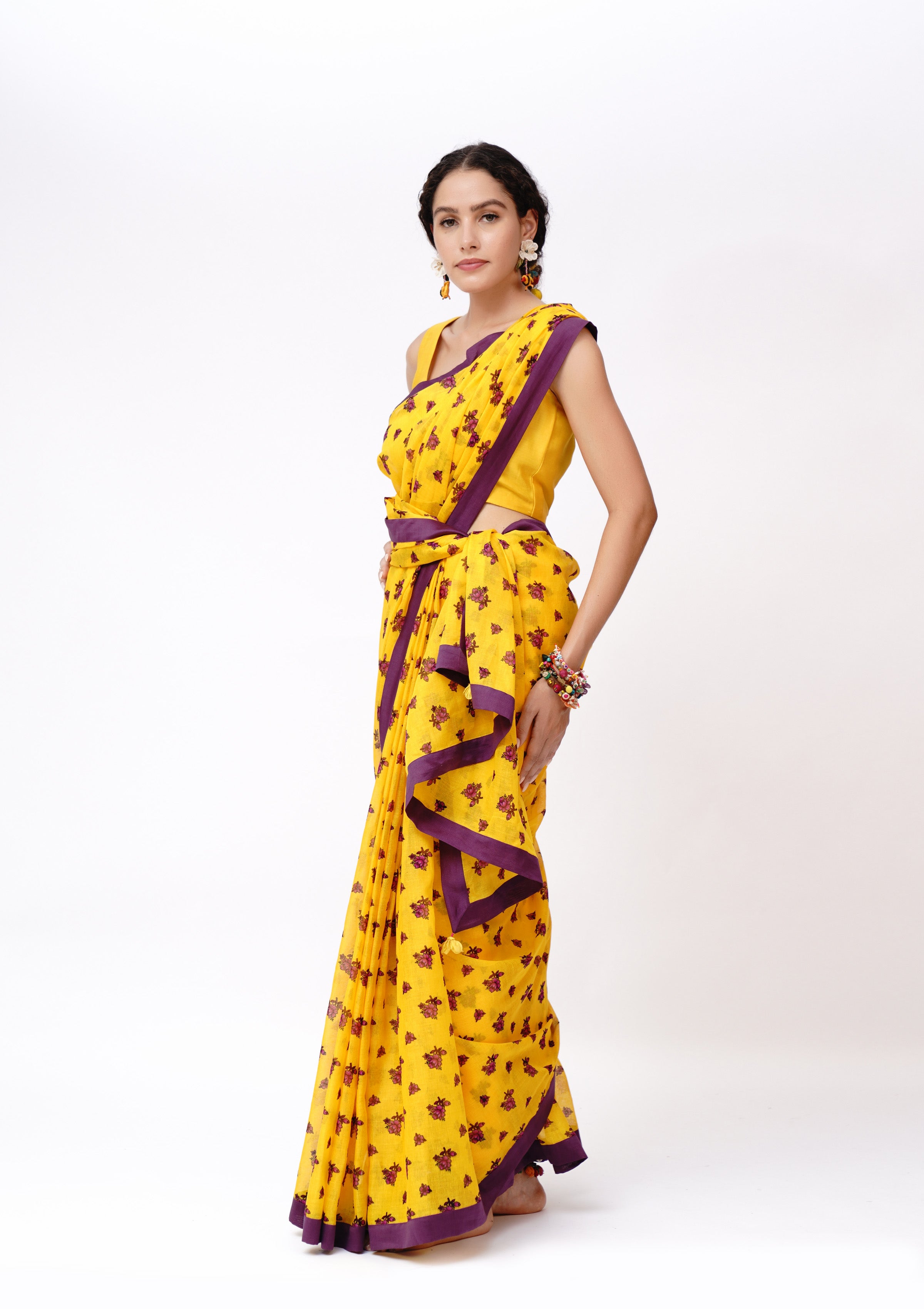 Jivri Chintz Saree