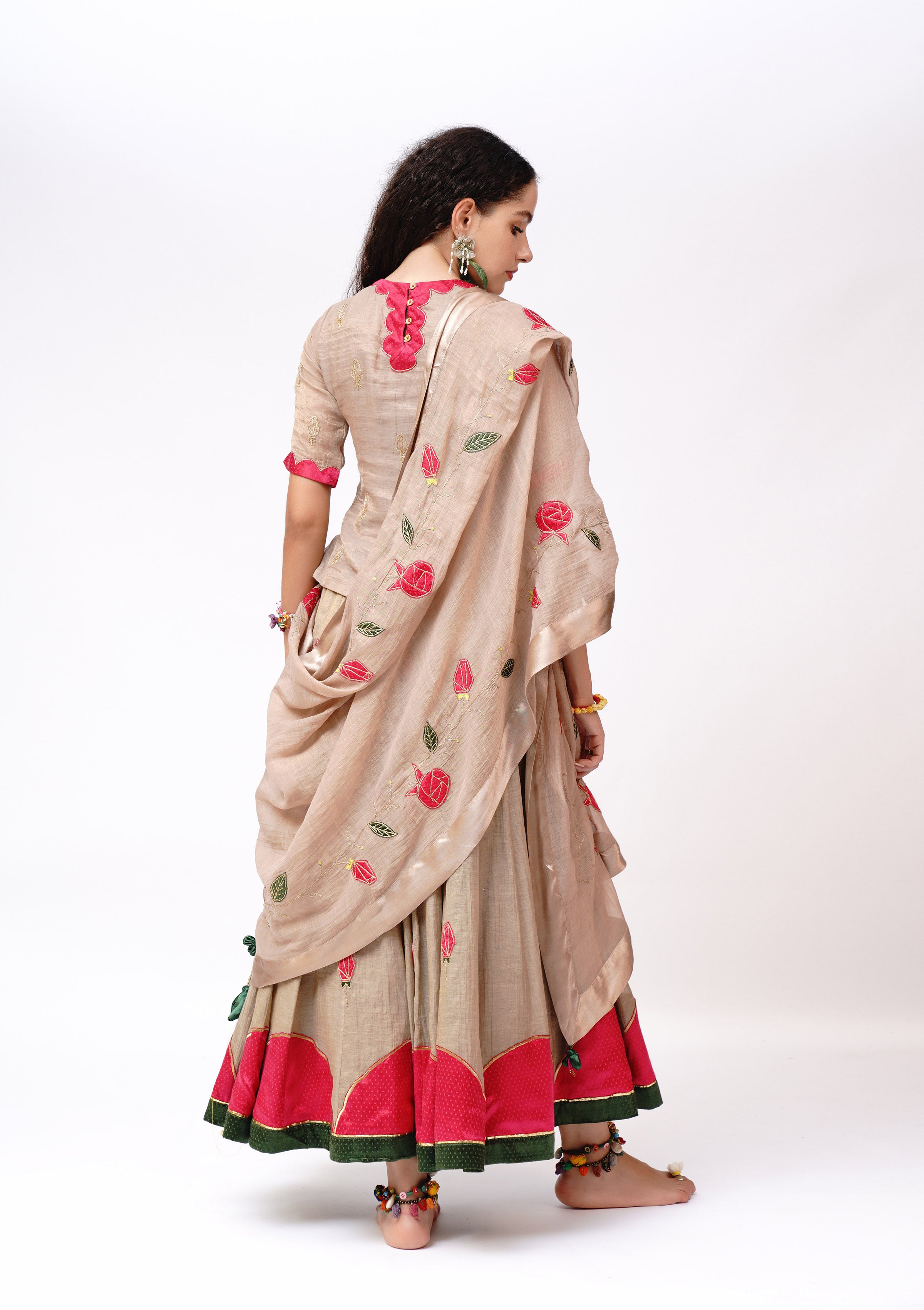 Chatori Ghagra, Choli & Dupatta Set