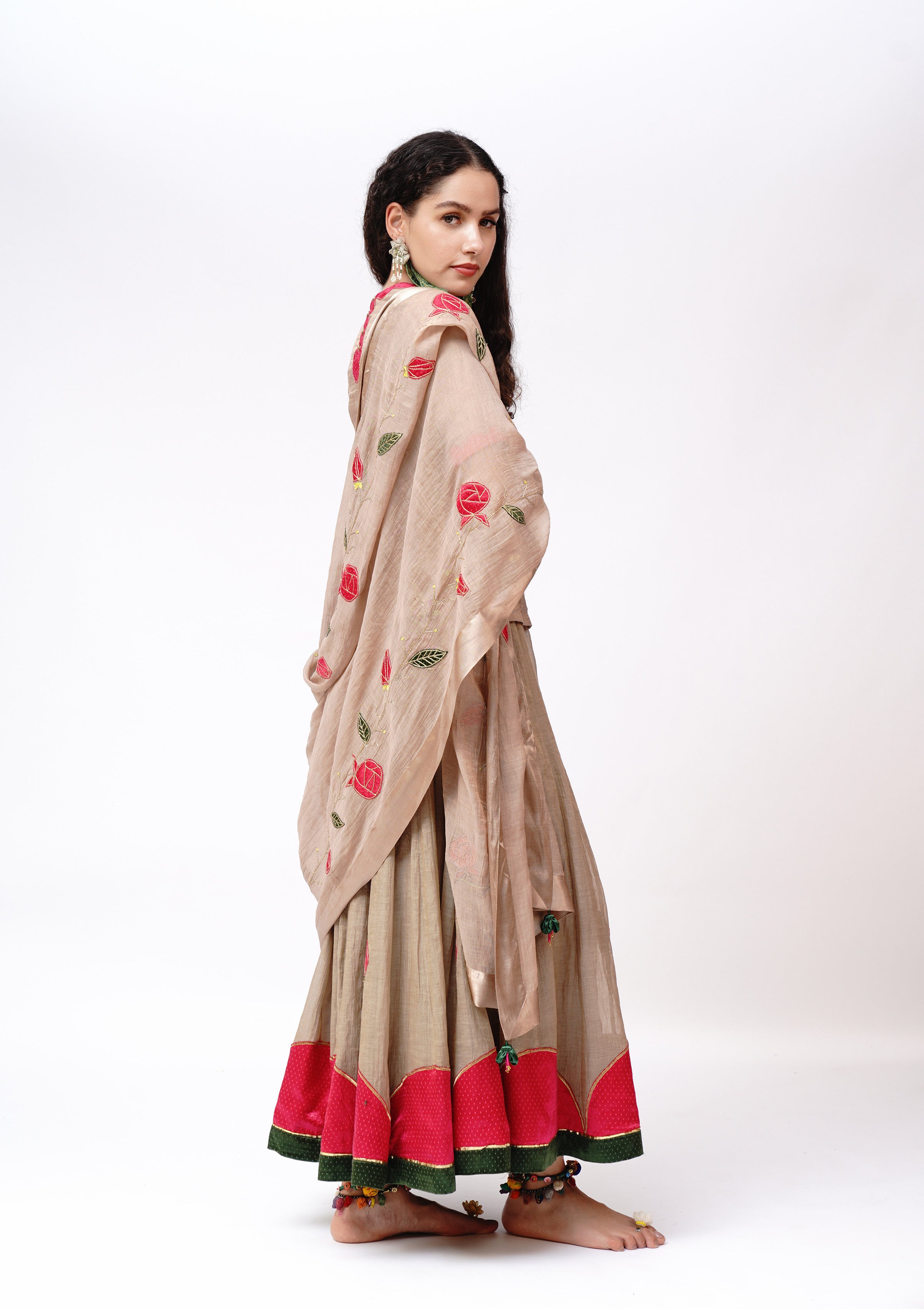 Chatori Ghagra, Choli & Dupatta Set