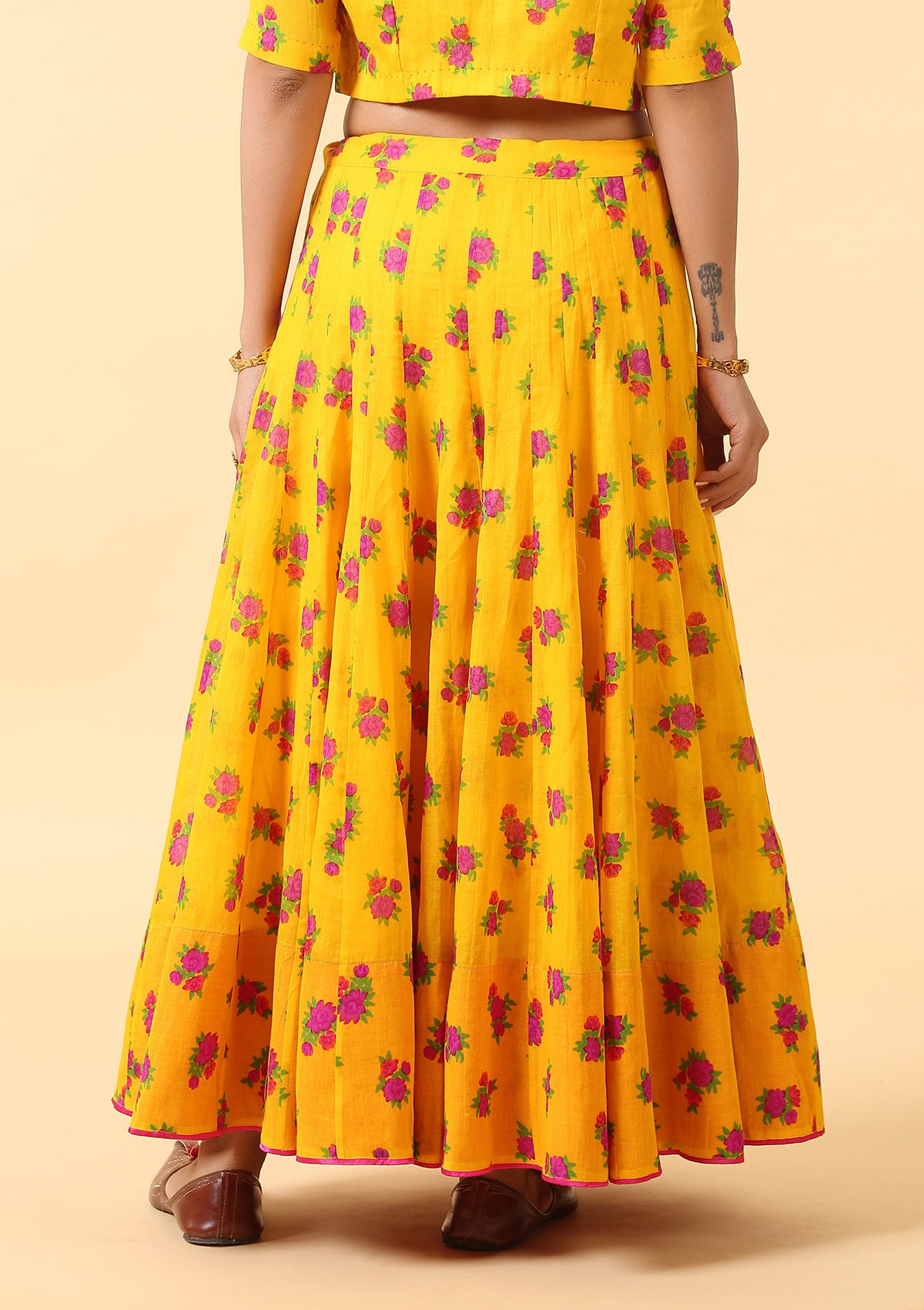 Peela Yellow Floral Skirt