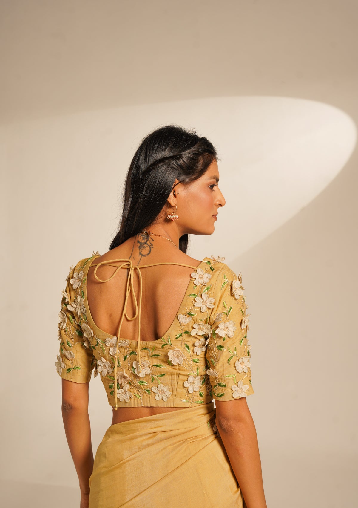 Posie Floral Applique Saree