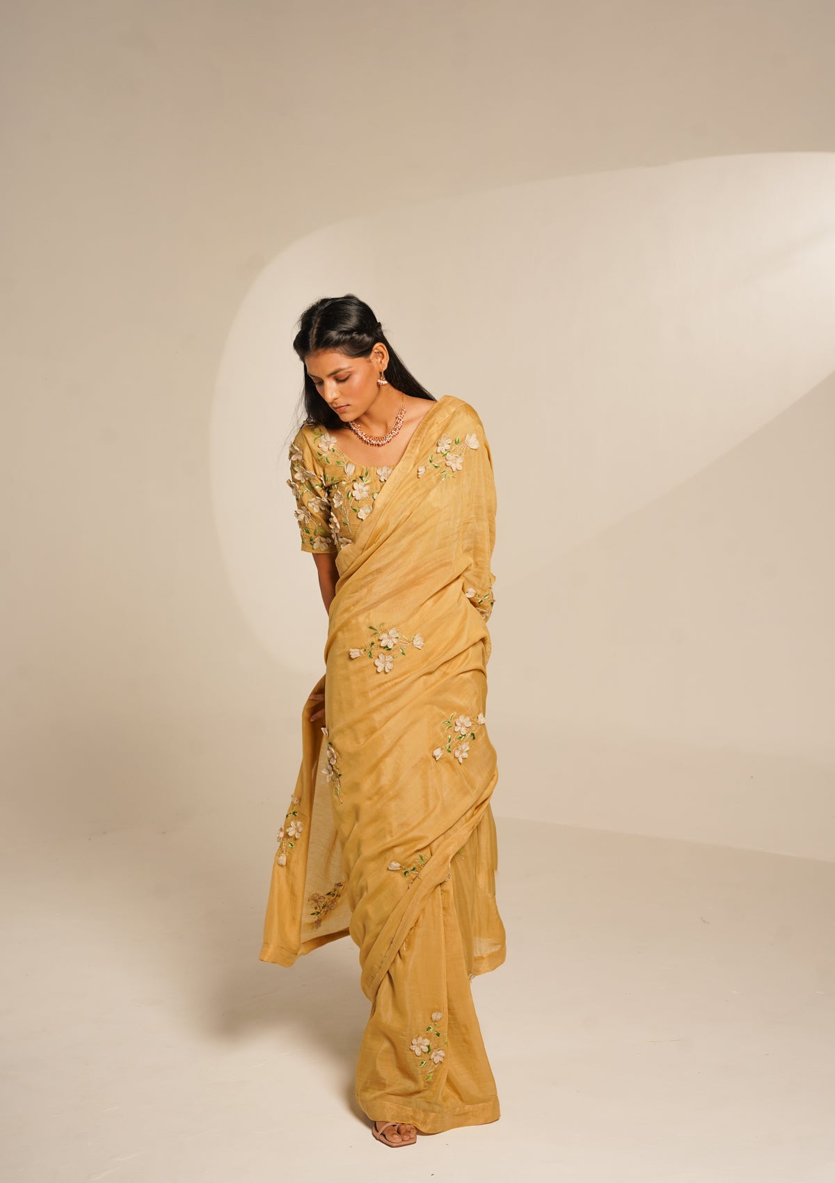Posie Floral Applique Saree