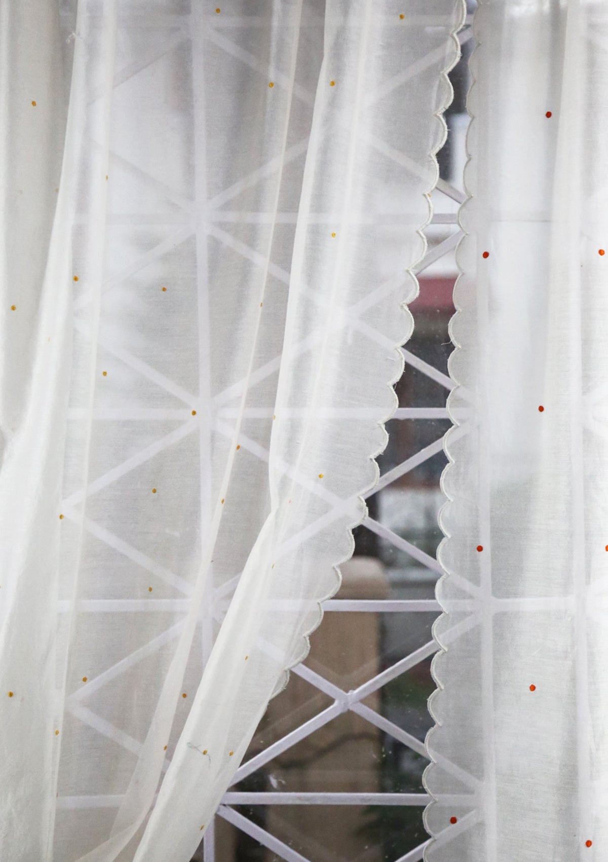 Purva Off-White Sheer Curtain