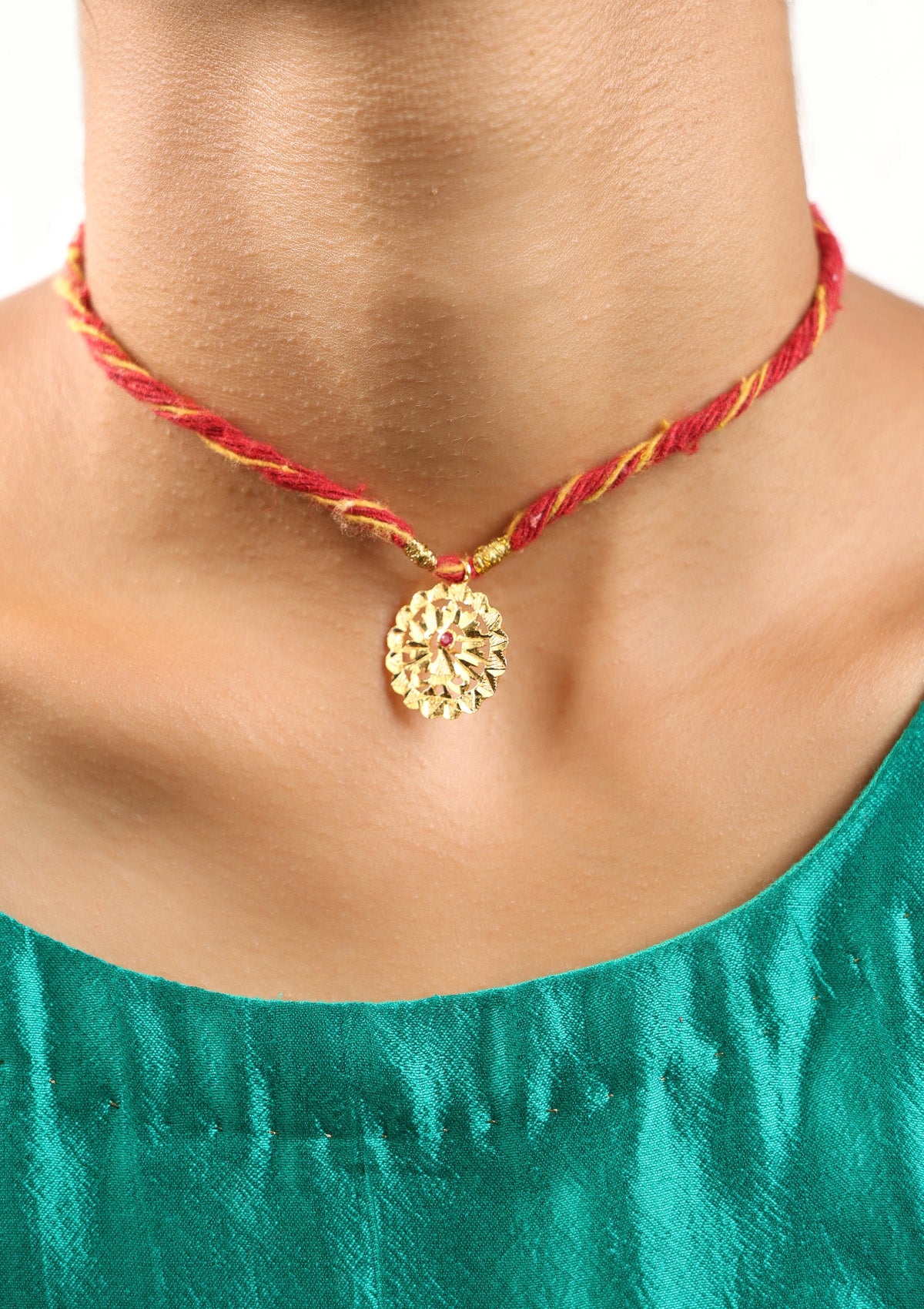 Pihu Gold Tone Silver Necklace