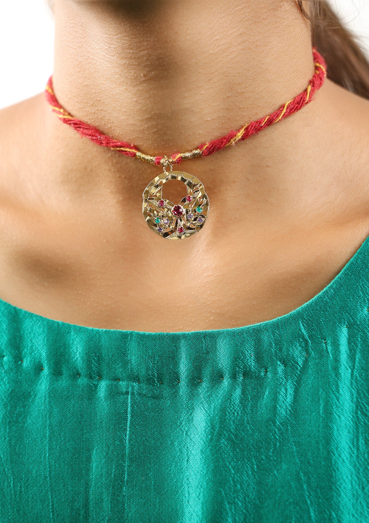 Laadli Gold Tone Silver Necklace