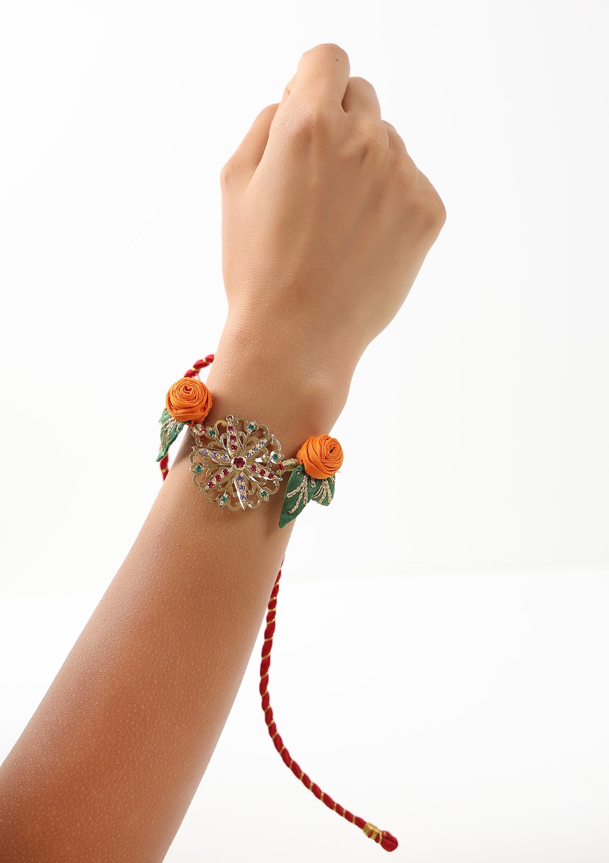 Koko Gold Tone Silver Rakhi