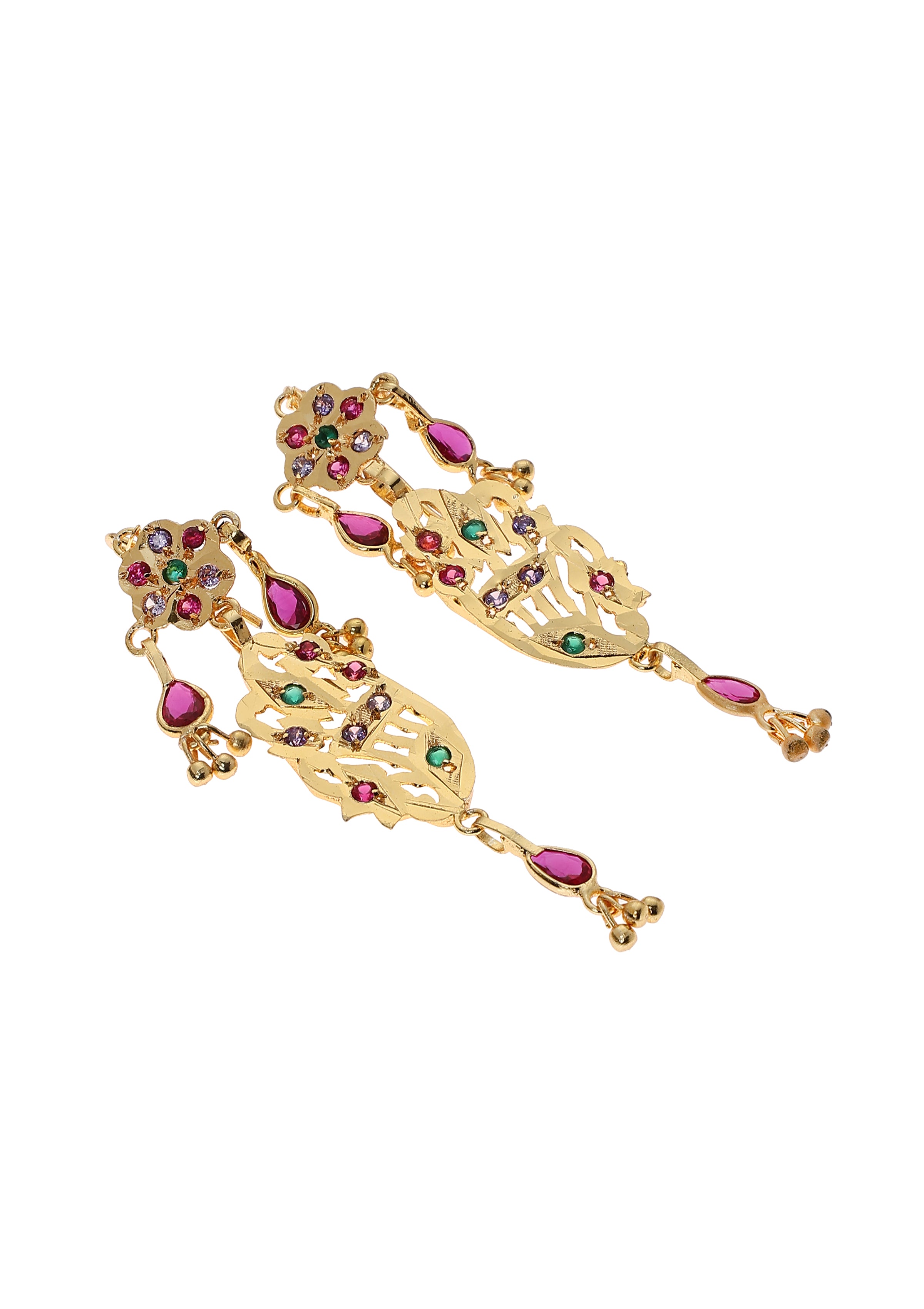 Ganga Gold Tone Silver Earrings