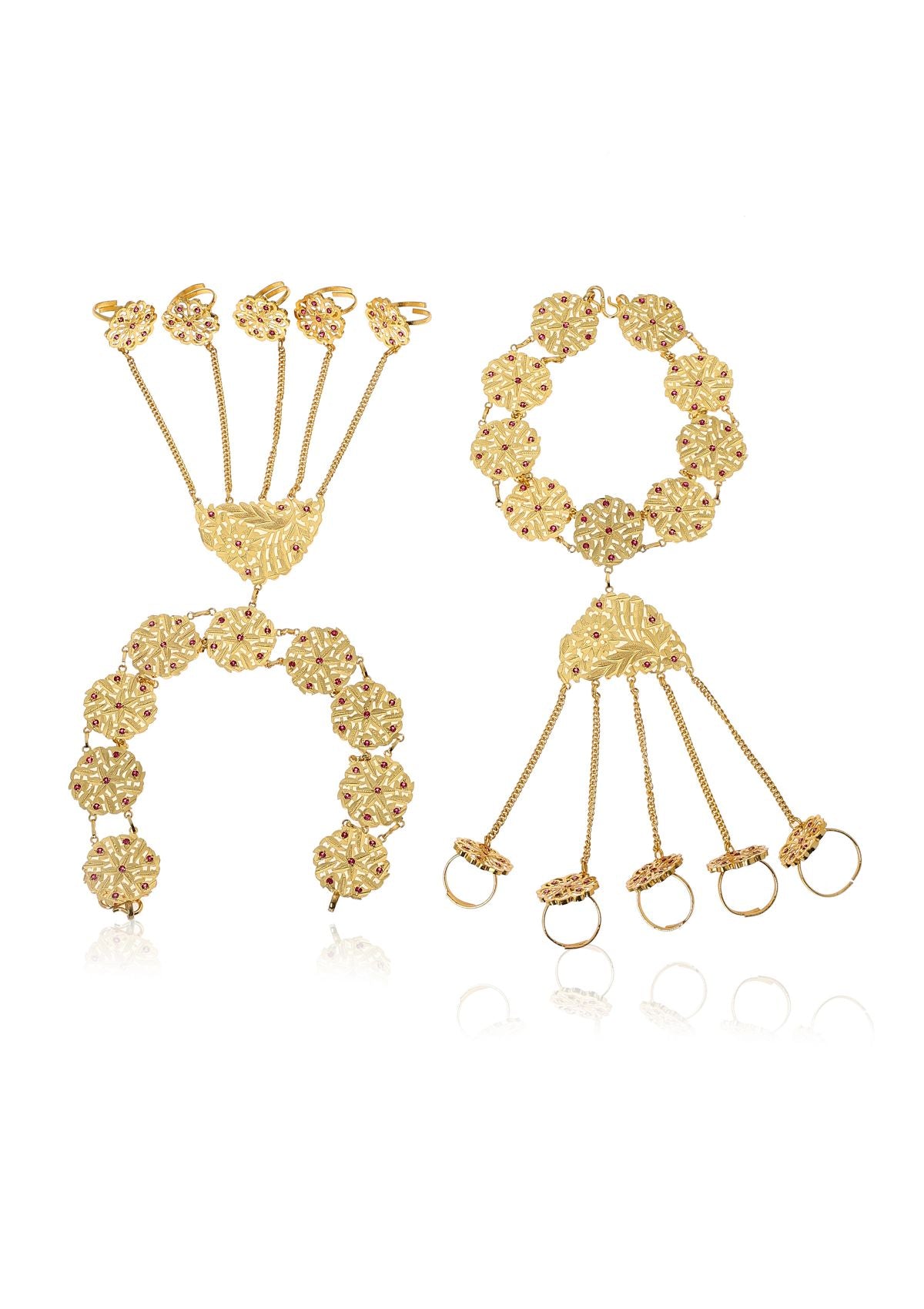 Rukmini Gold Tone Silver PairPhool
