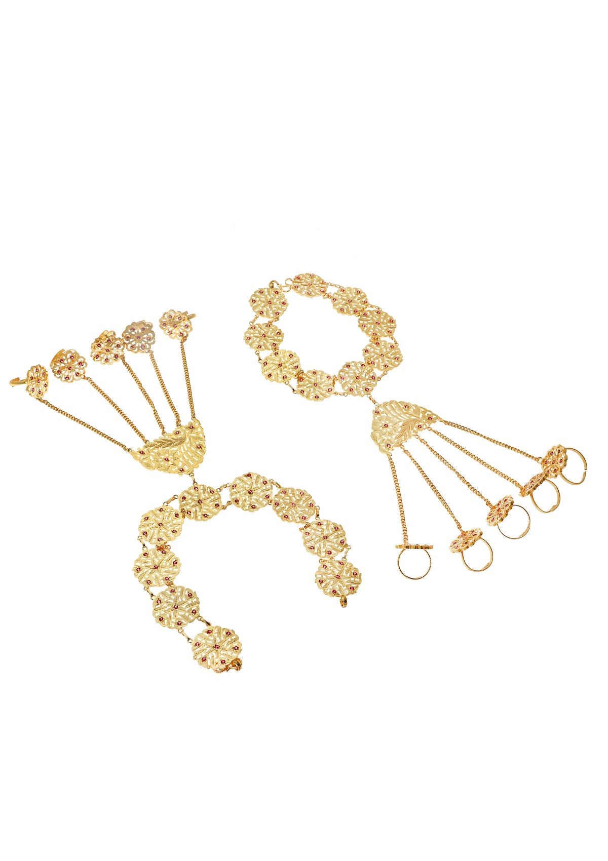 Rukmini Gold Tone Silver PairPhool