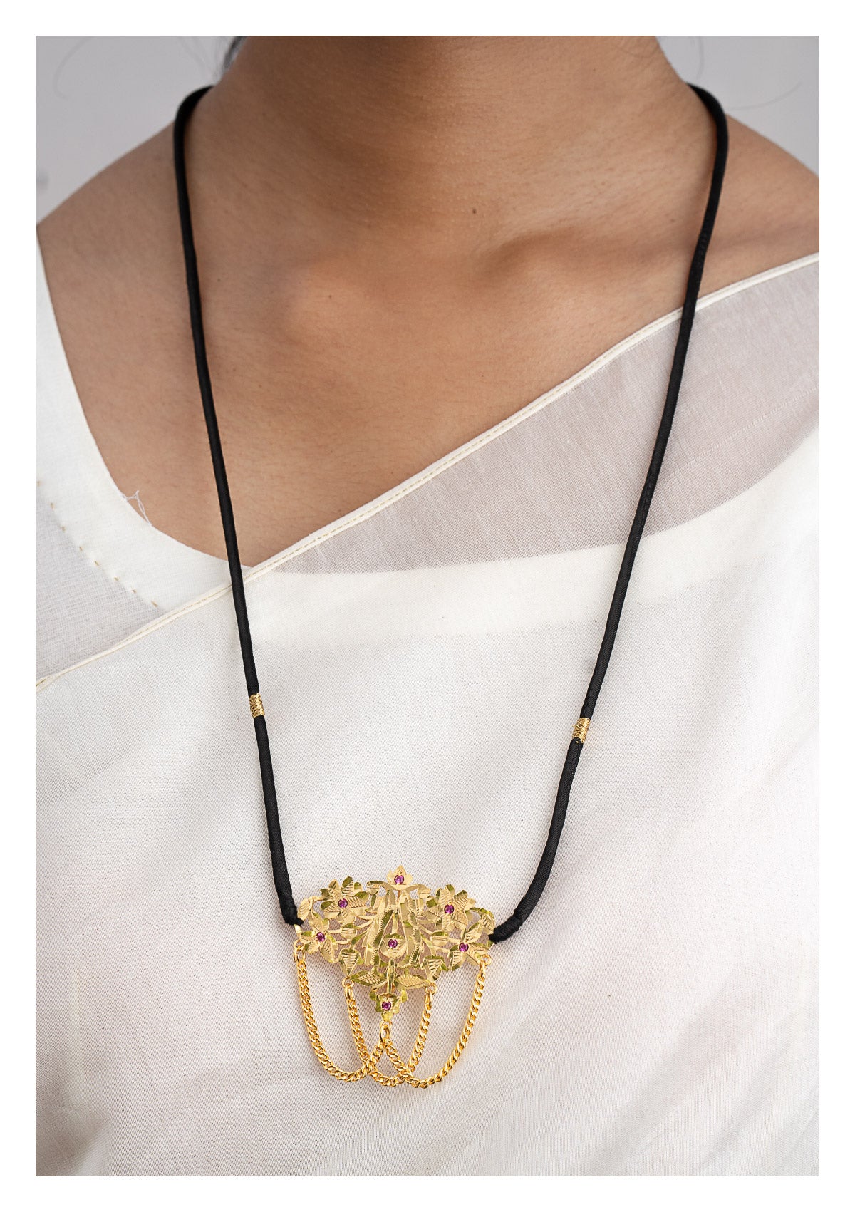 Sakina Gold Tone Silver Necklace