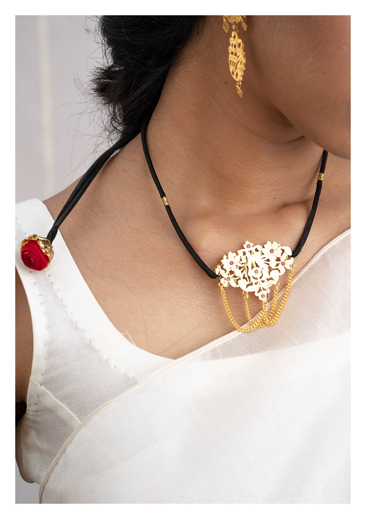 Sakina Gold Tone Silver Necklace