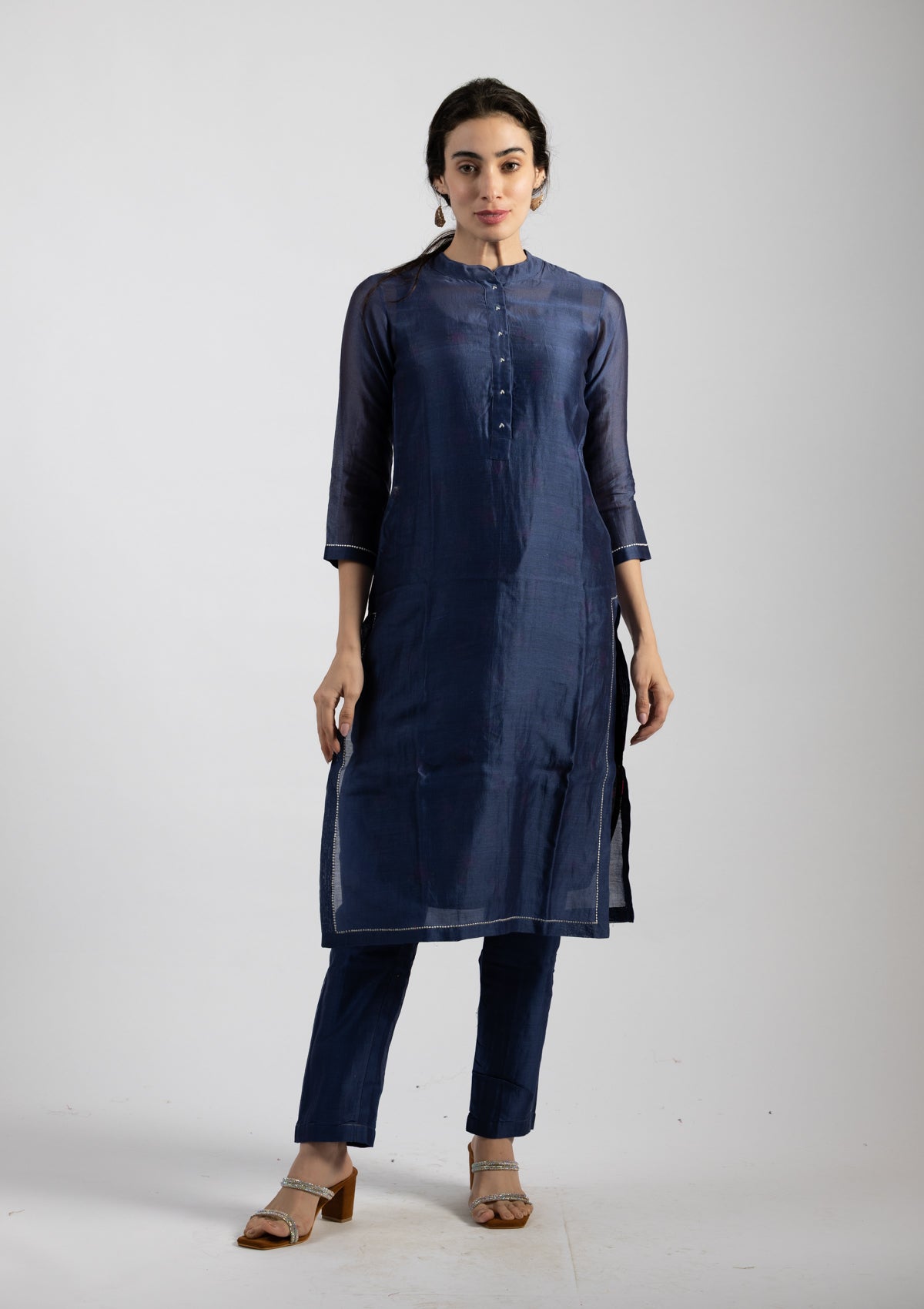 Sapphire Chanderi Kurta Set - Size Small