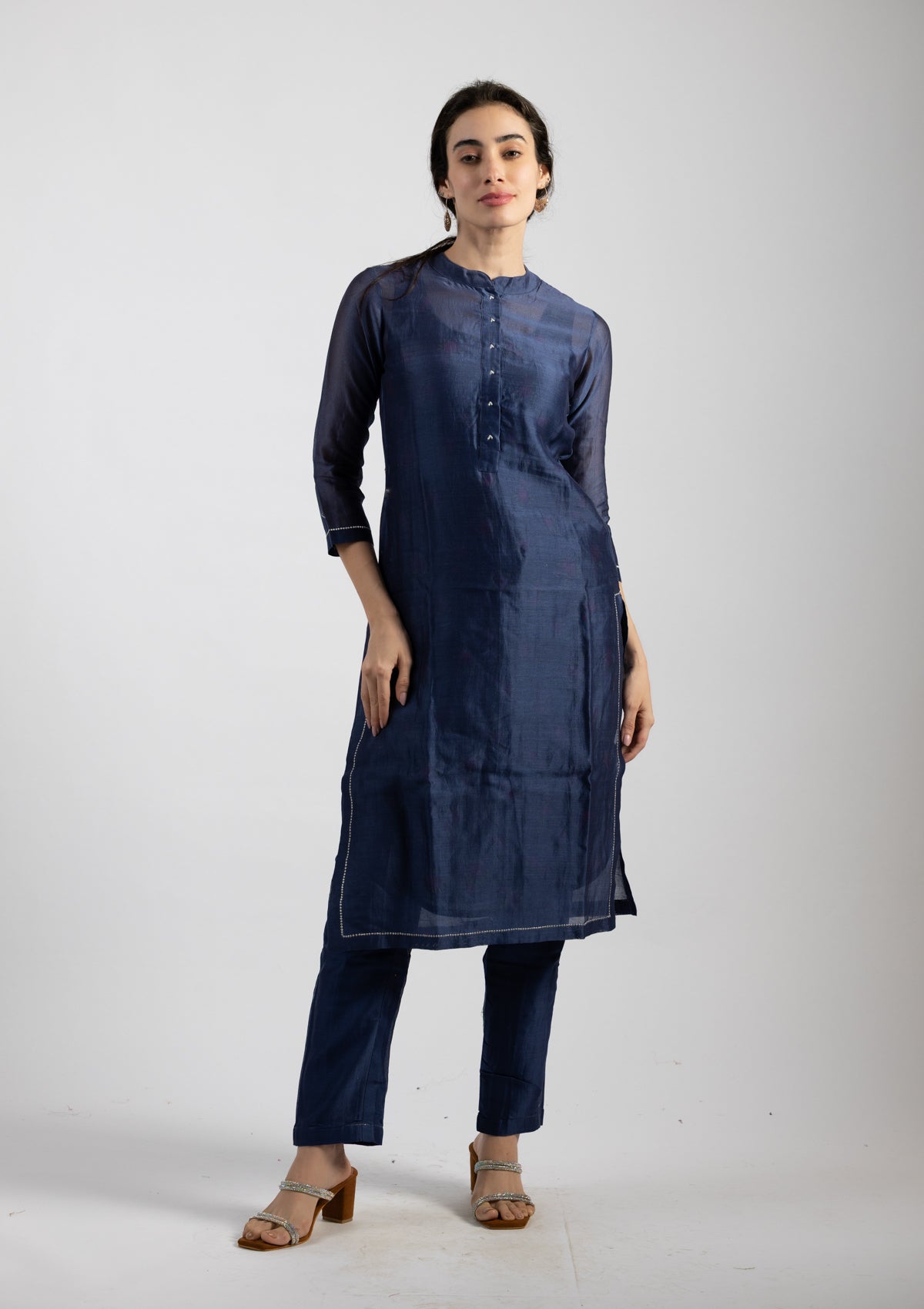 Sapphire Chanderi Kurta Set - Size Small