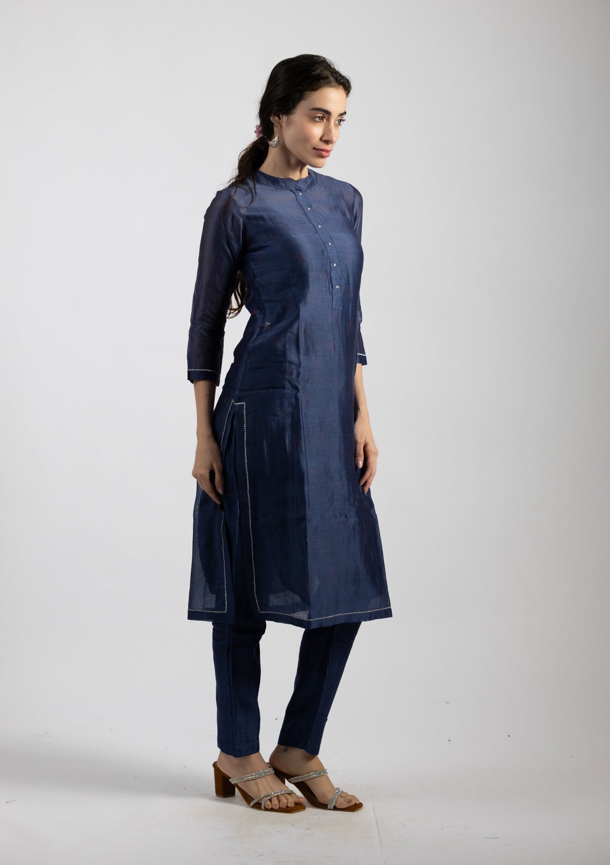 Sapphire Chanderi Kurta Set - Size Small