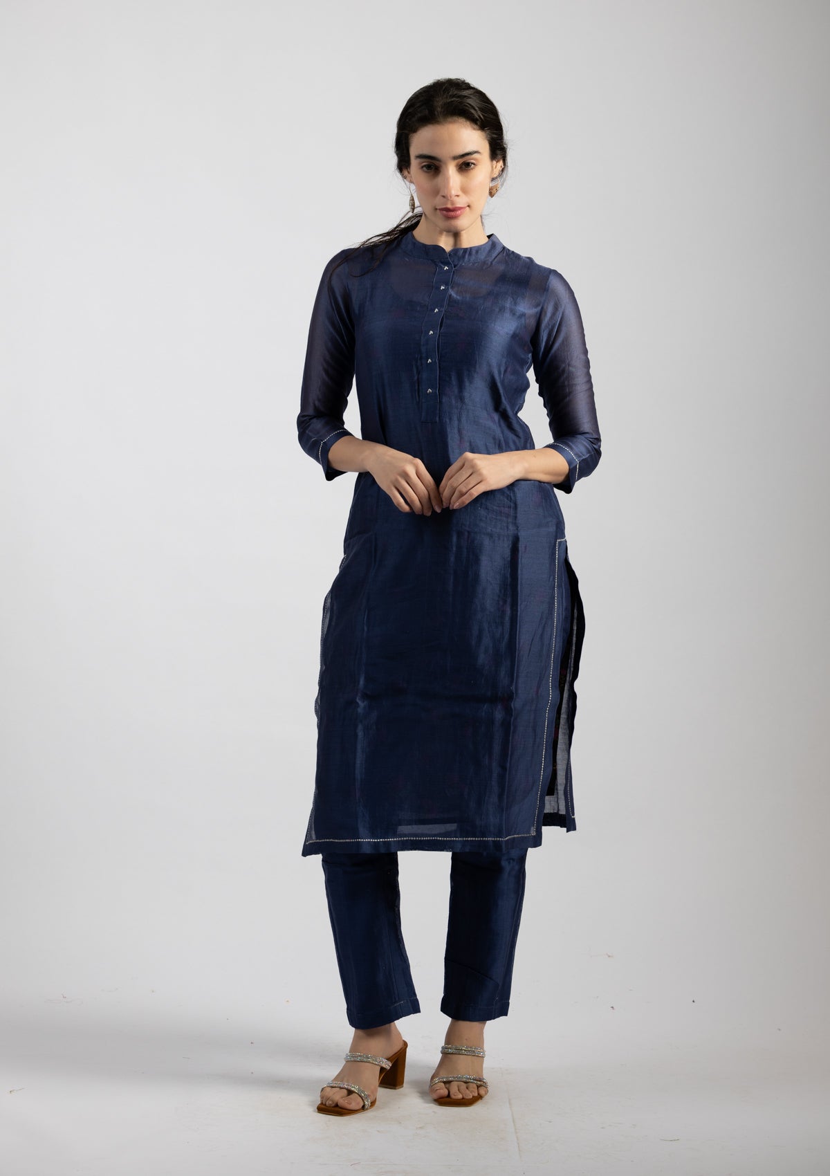 Sapphire Chanderi Kurta Set - Size Small