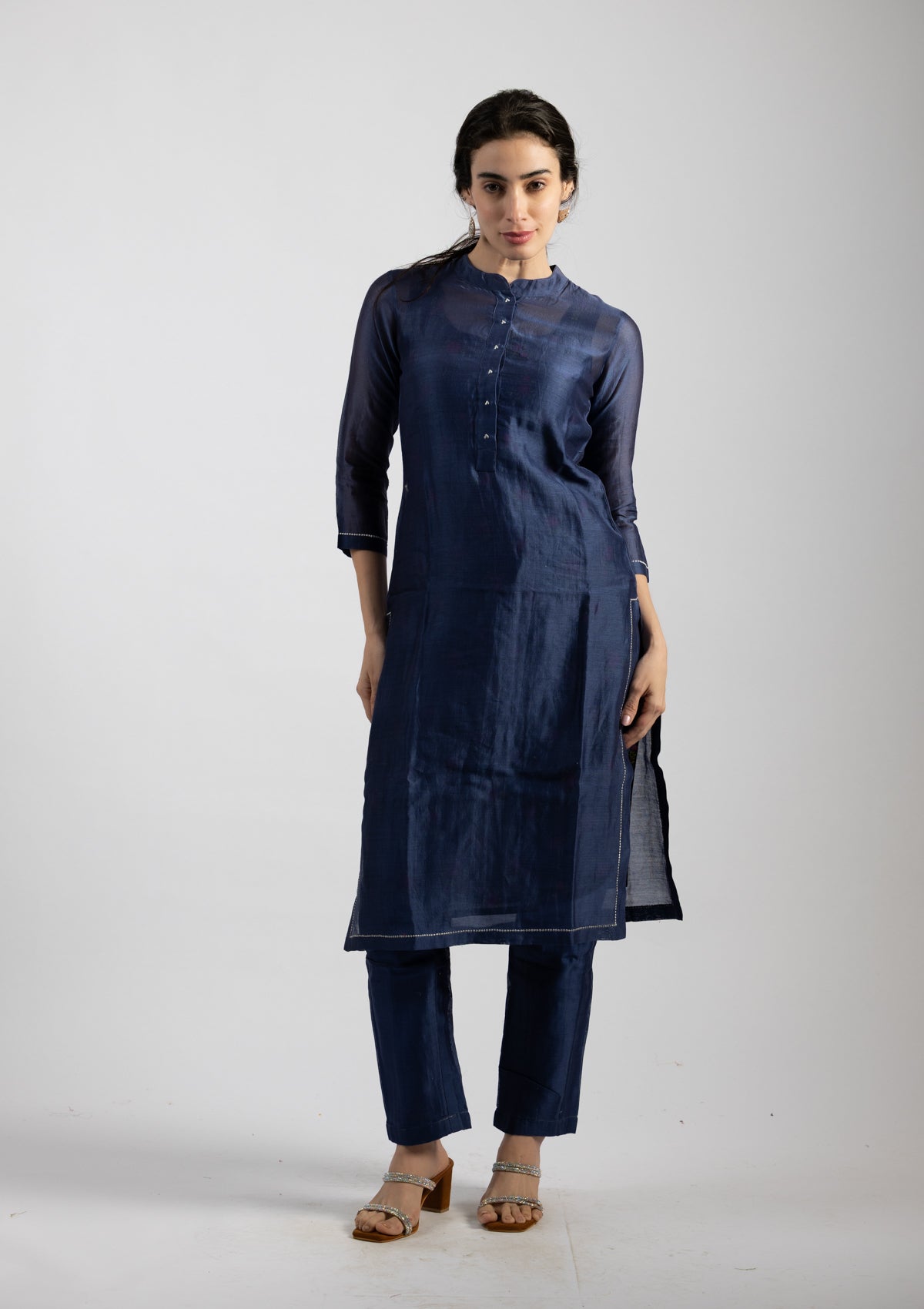 Sapphire Chanderi Kurta Set - Size Small