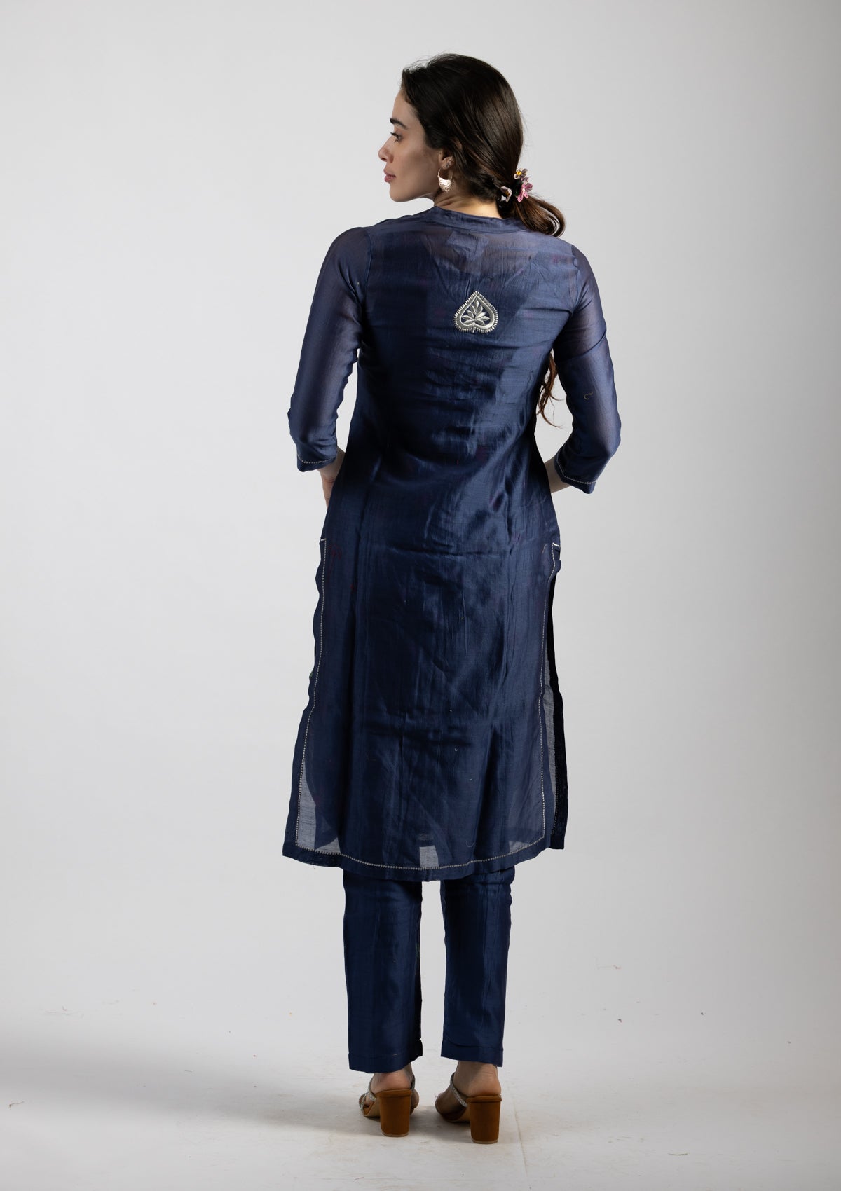 Sapphire Chanderi Kurta Set - Size Small