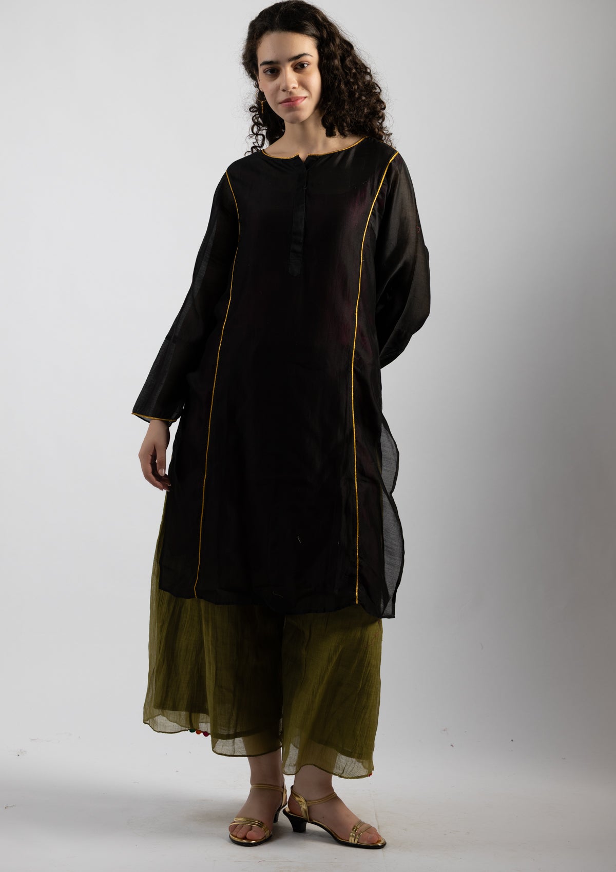 InkTone Chanderi Kurta - Size Small