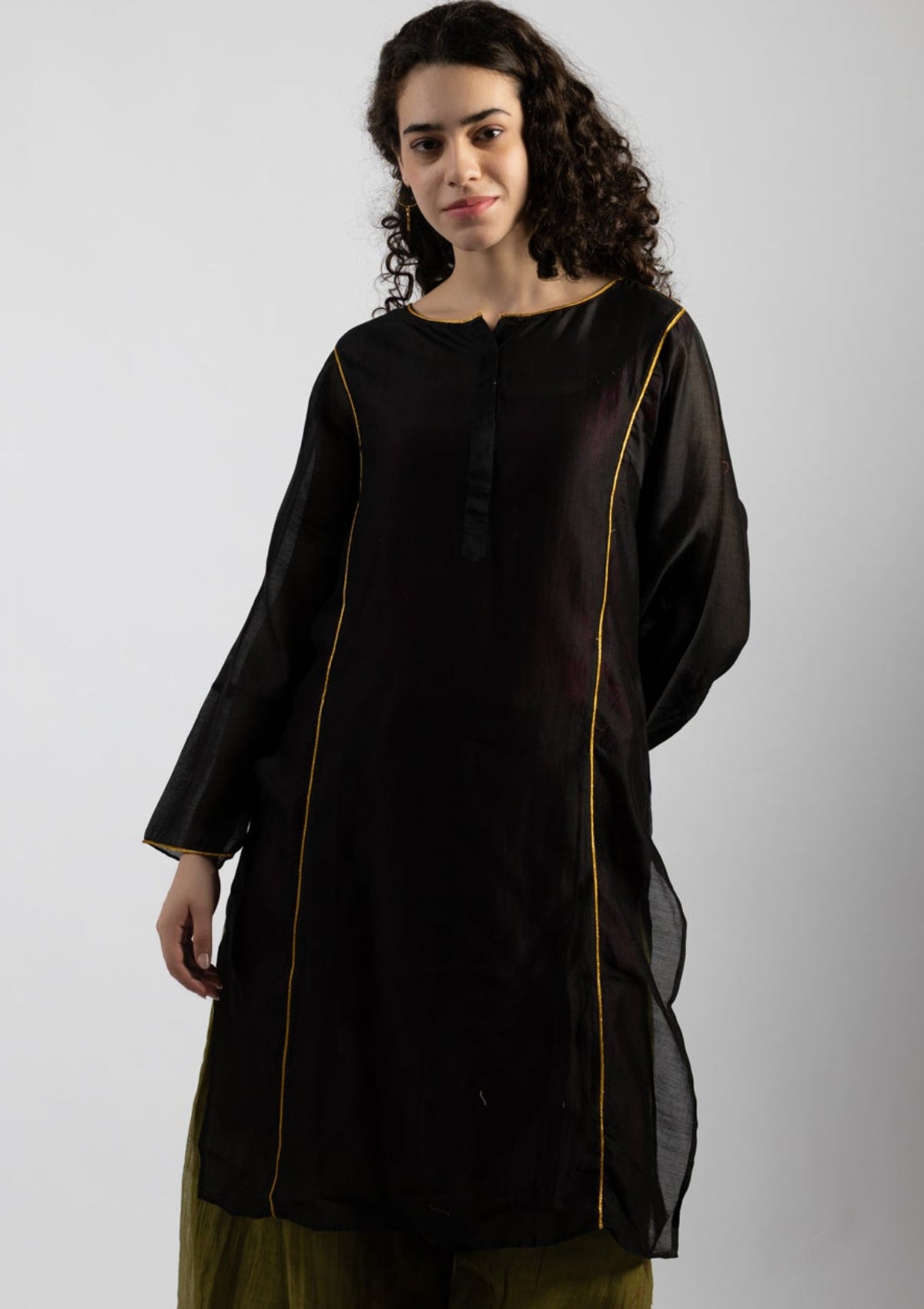 InkTone Chanderi Kurta - Size Small