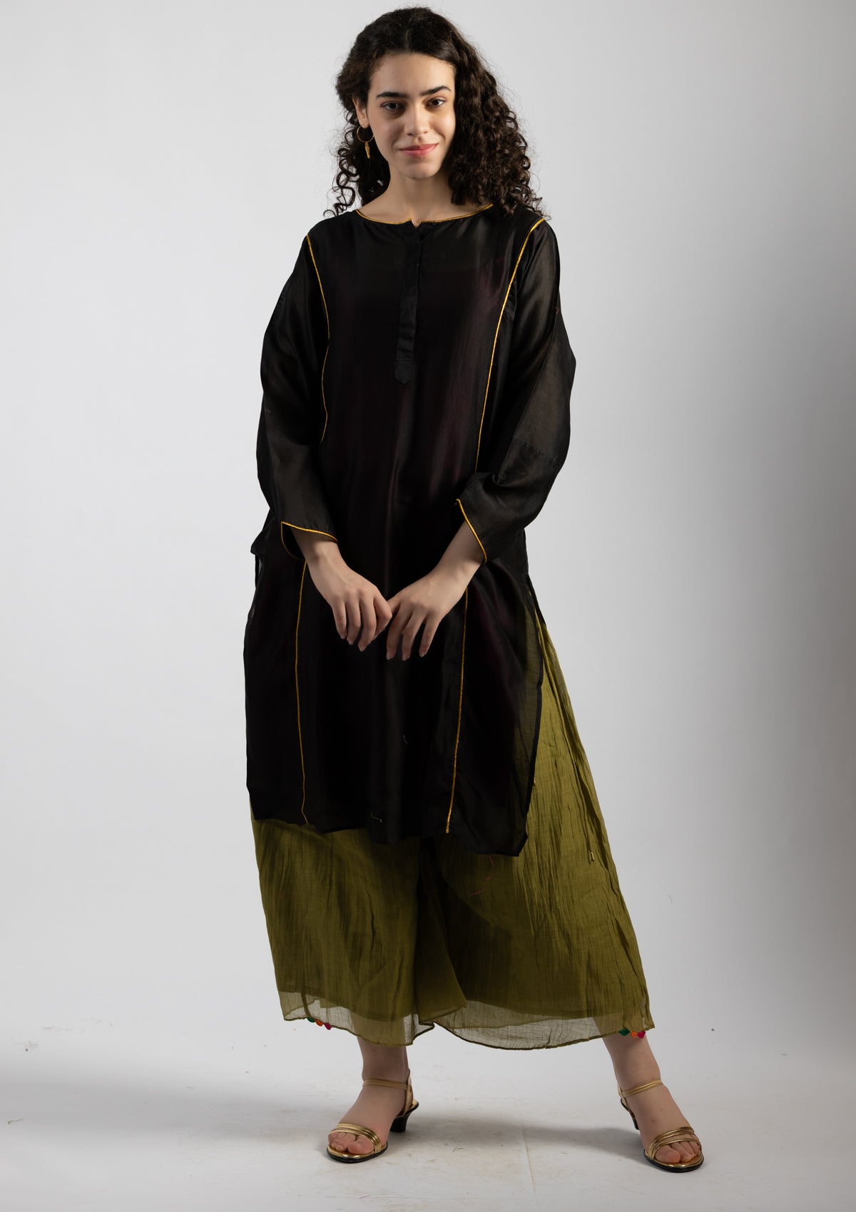 InkTone Chanderi Kurta - Size Small