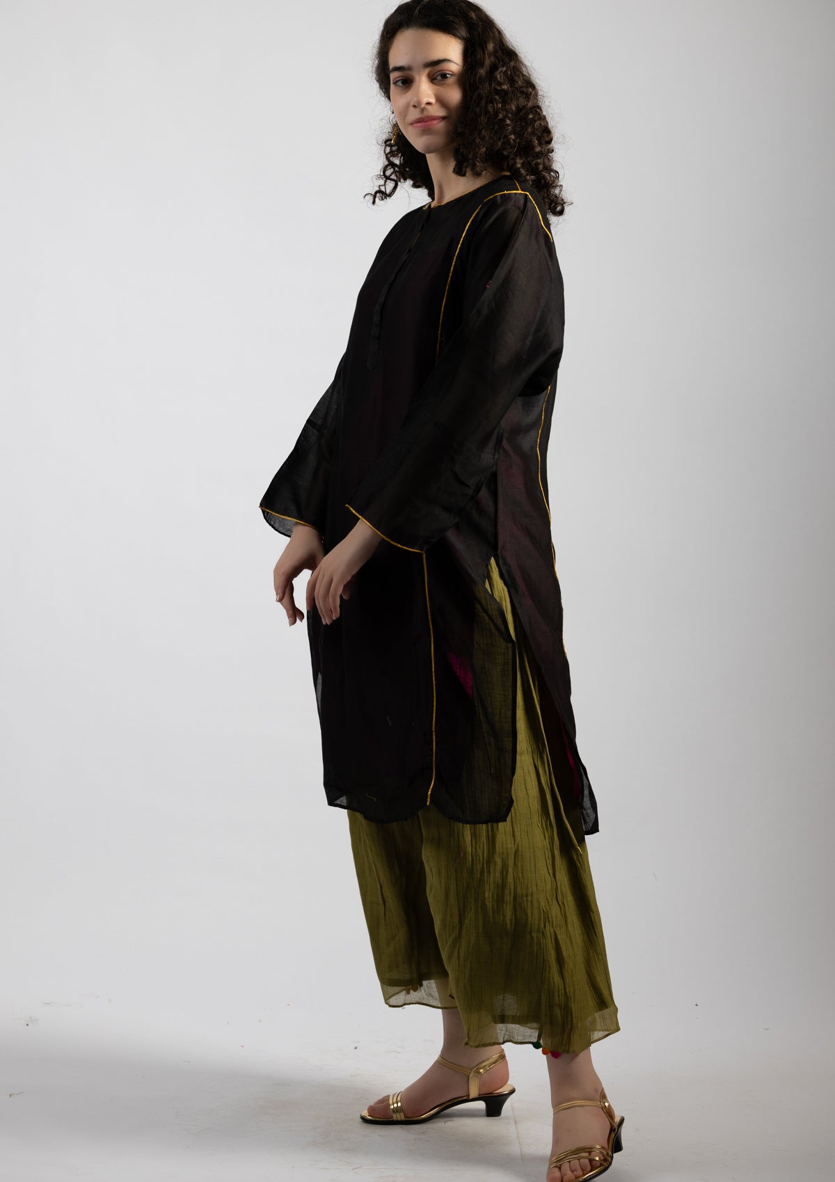 InkTone Chanderi Kurta - Size Small