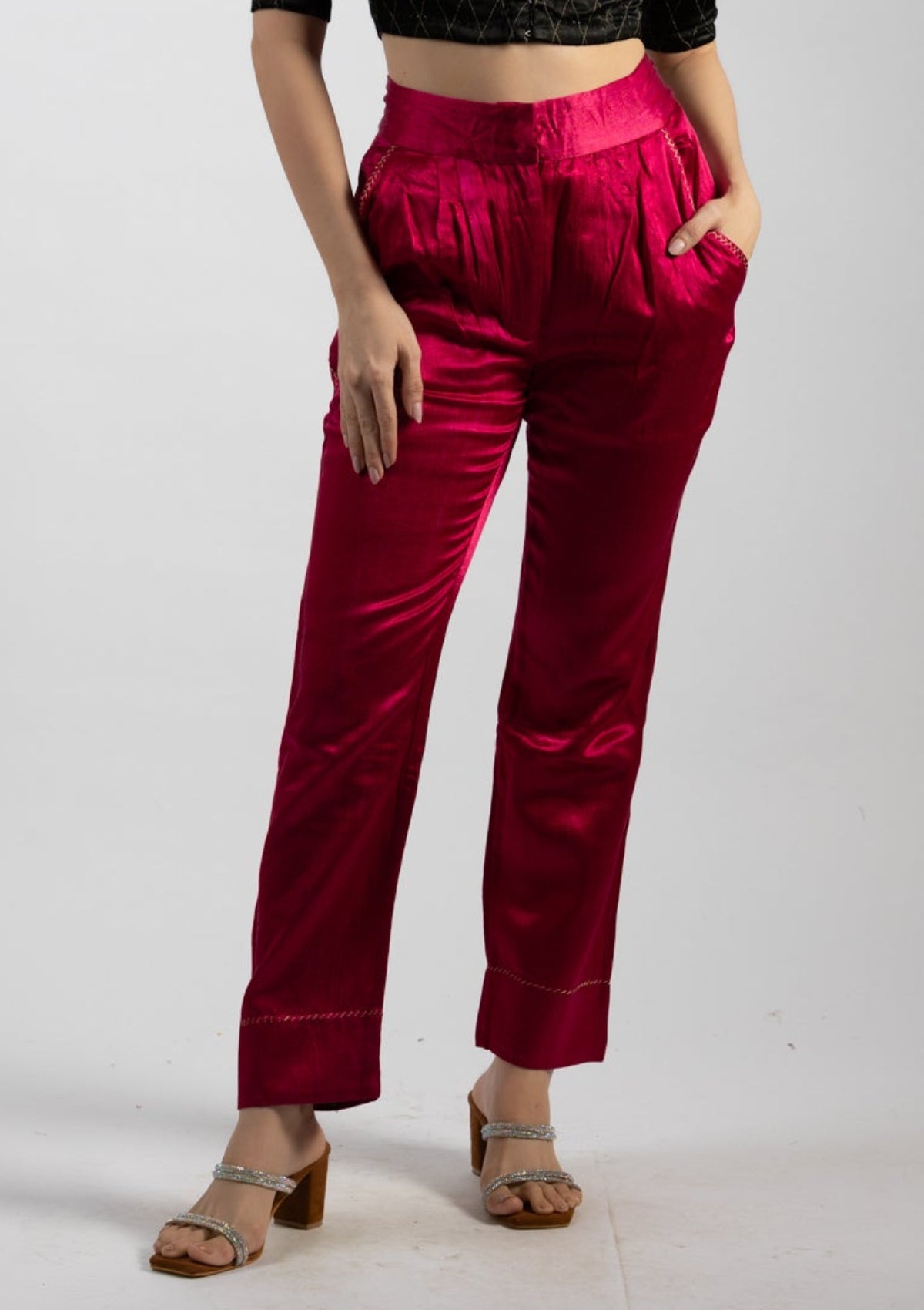 Scarlet Mashru Trouser- Size Small