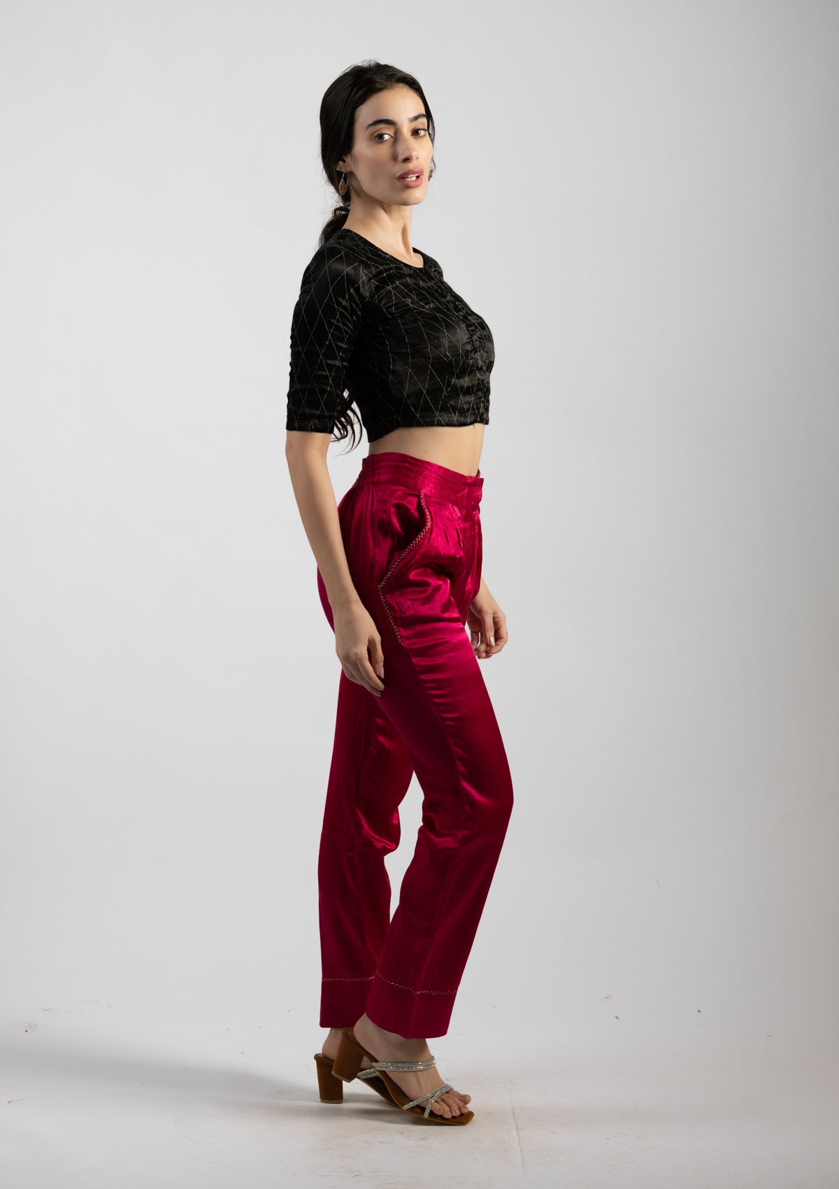 Scarlet Mashru Trouser- Size Small