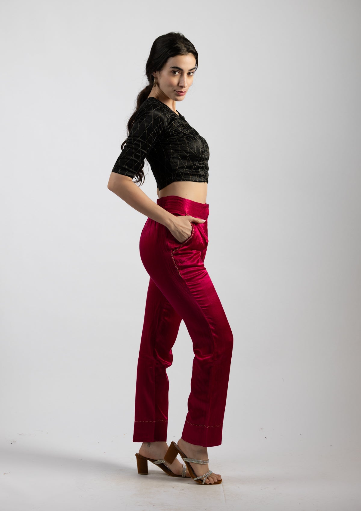 Scarlet Mashru Trouser- Size Small