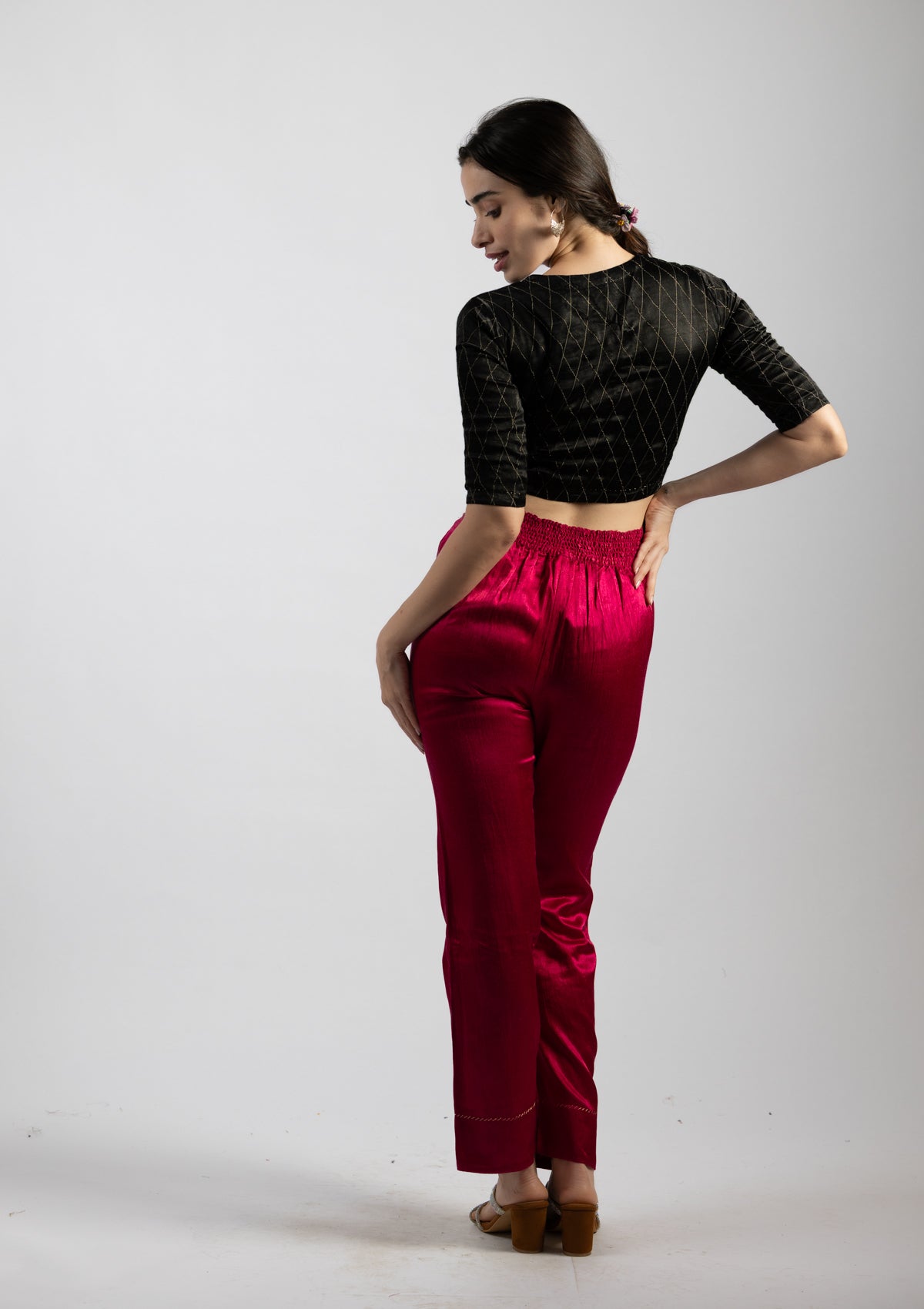Scarlet Mashru Trouser- Size Small