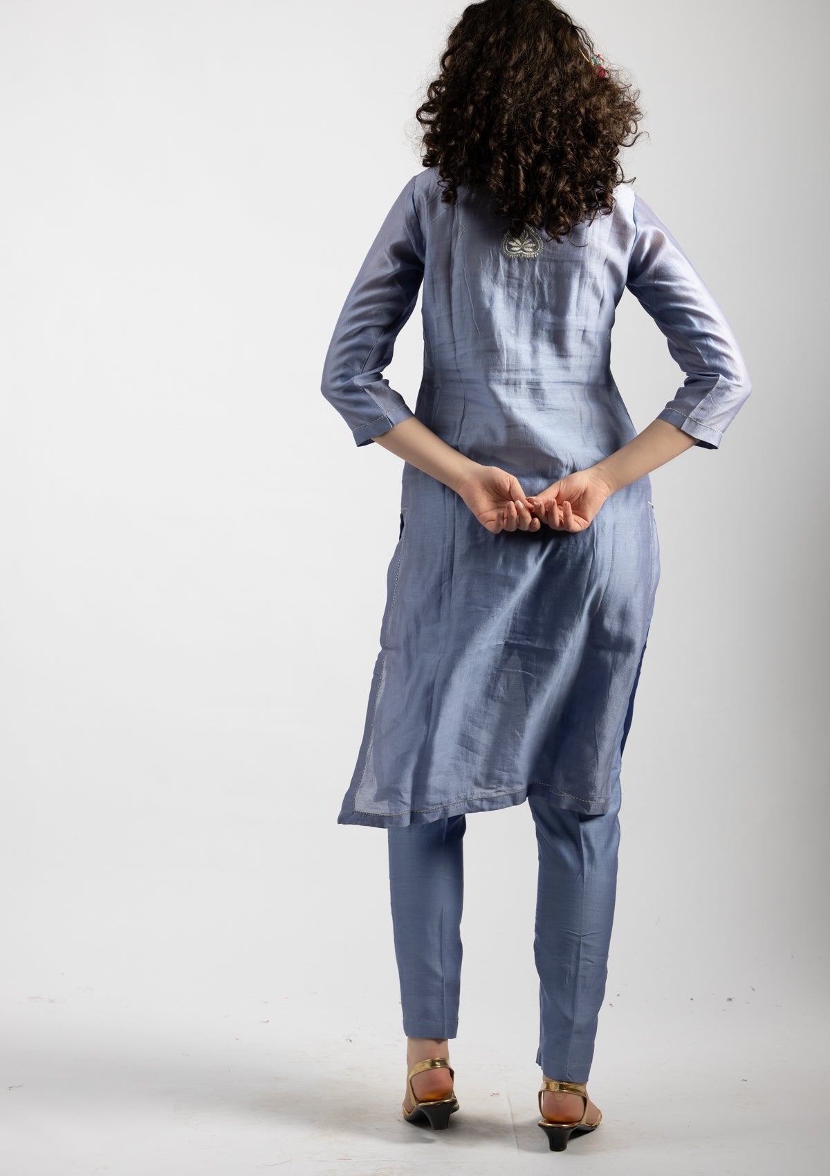 Zivio Chanderi Kurta Set - Size Small