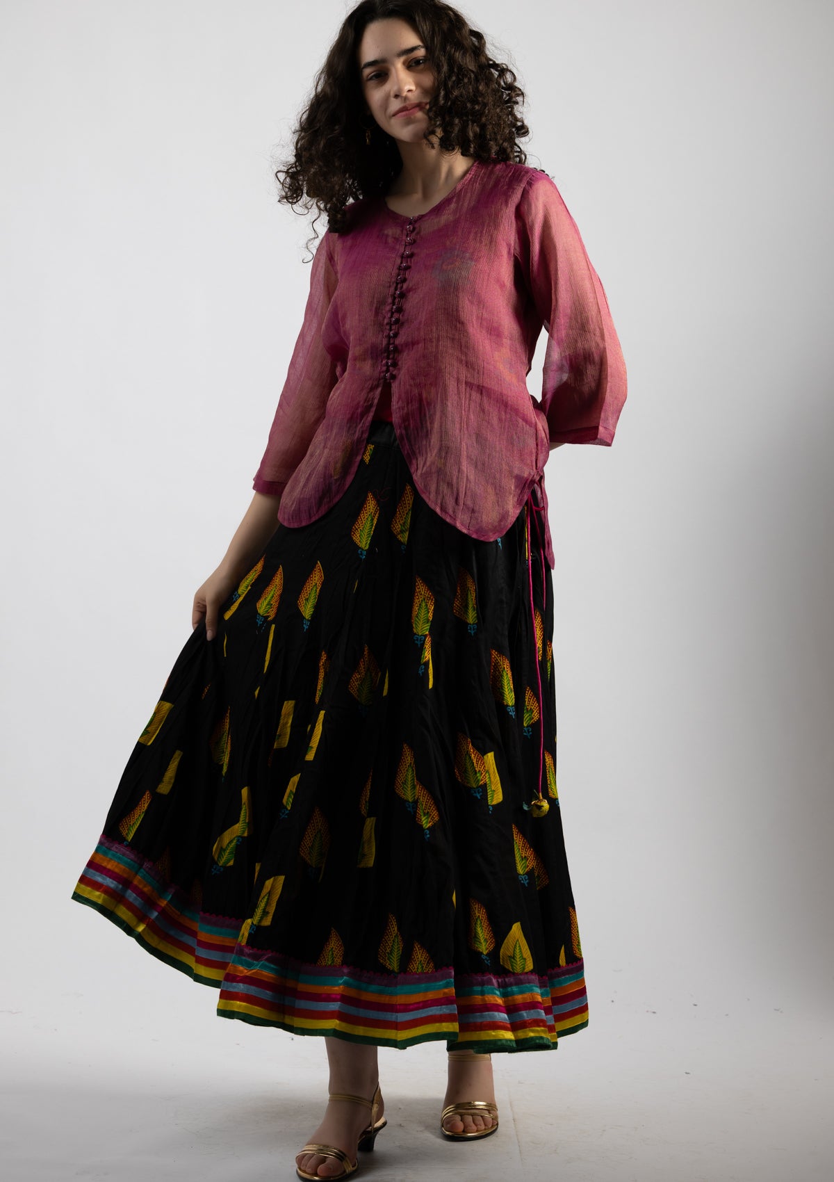 Sweet Blush Chanderi Tissue Top - Size Large