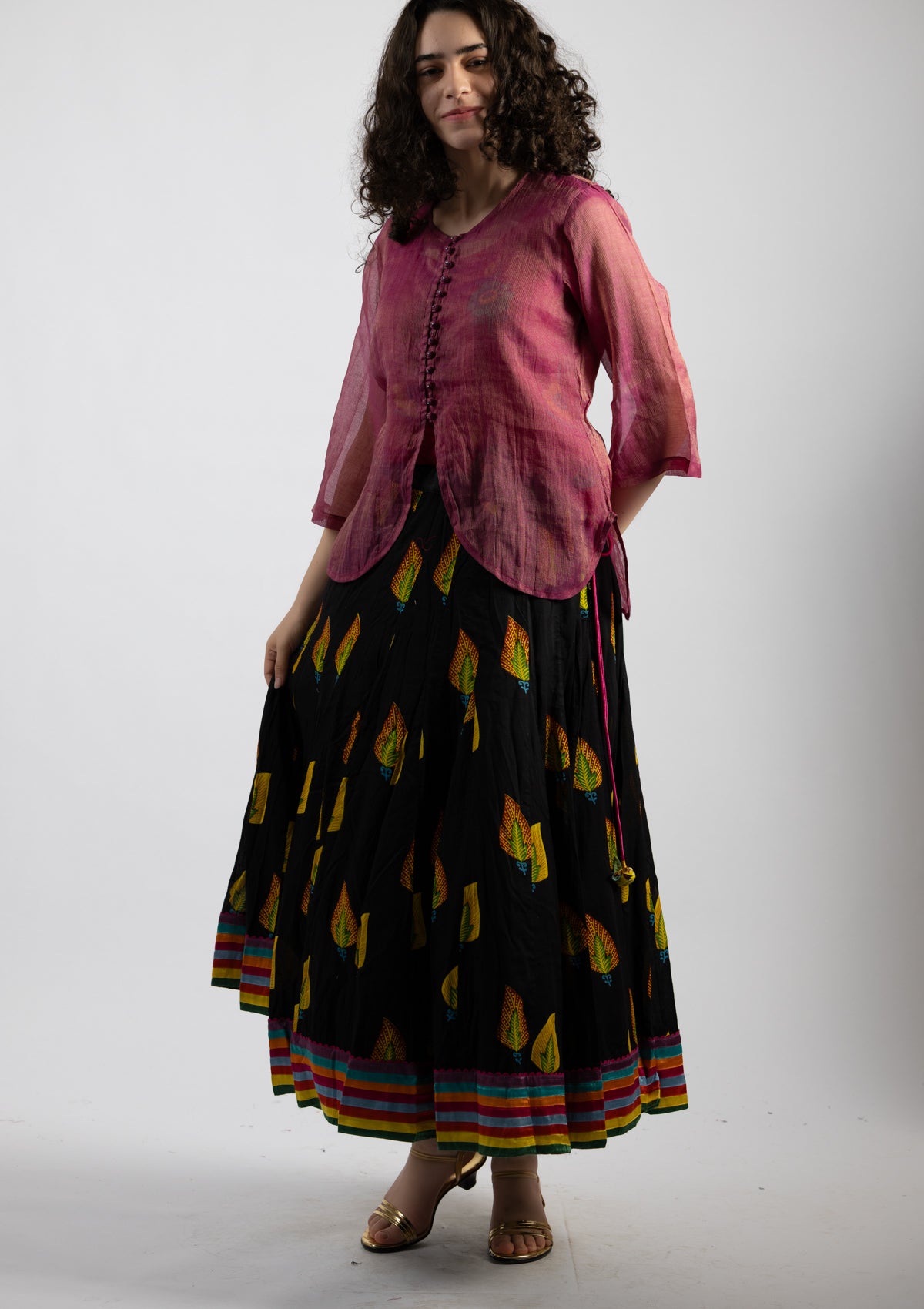 Sweet Blush Chanderi Tissue Top - Size Large